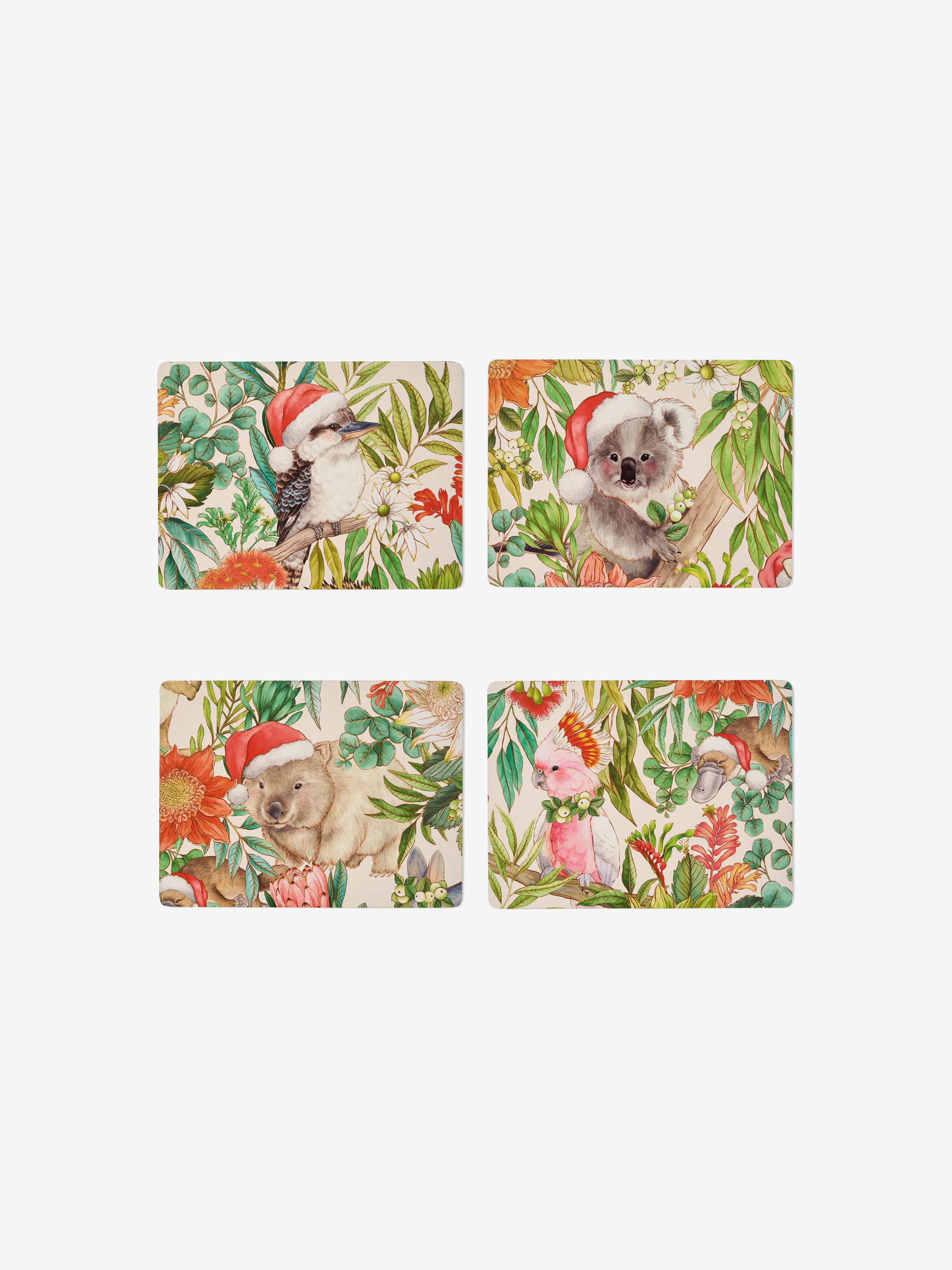 Bush Christmas 4-Piece Placemat Set