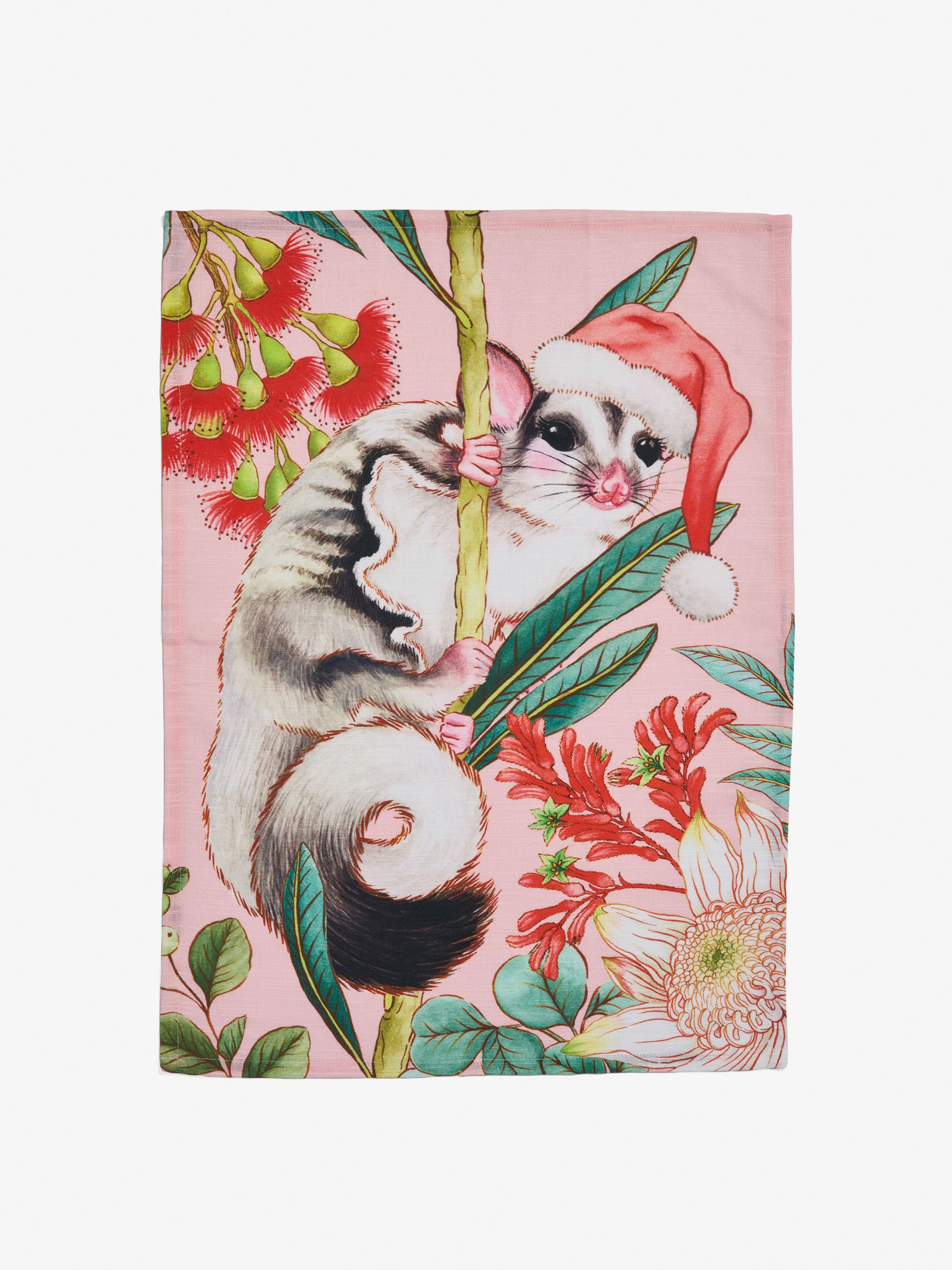 Bush Christmas Possum Tea Towel