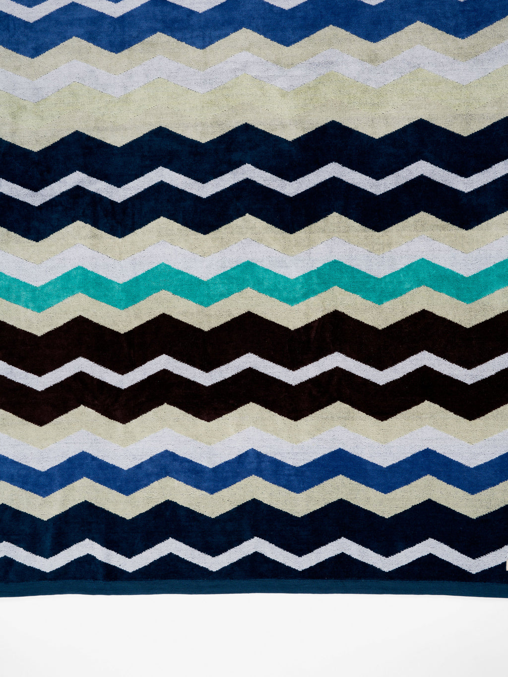 Chevron Stripe Blue Beach Towel