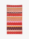 Chevron Stripe Coral Beach Towel