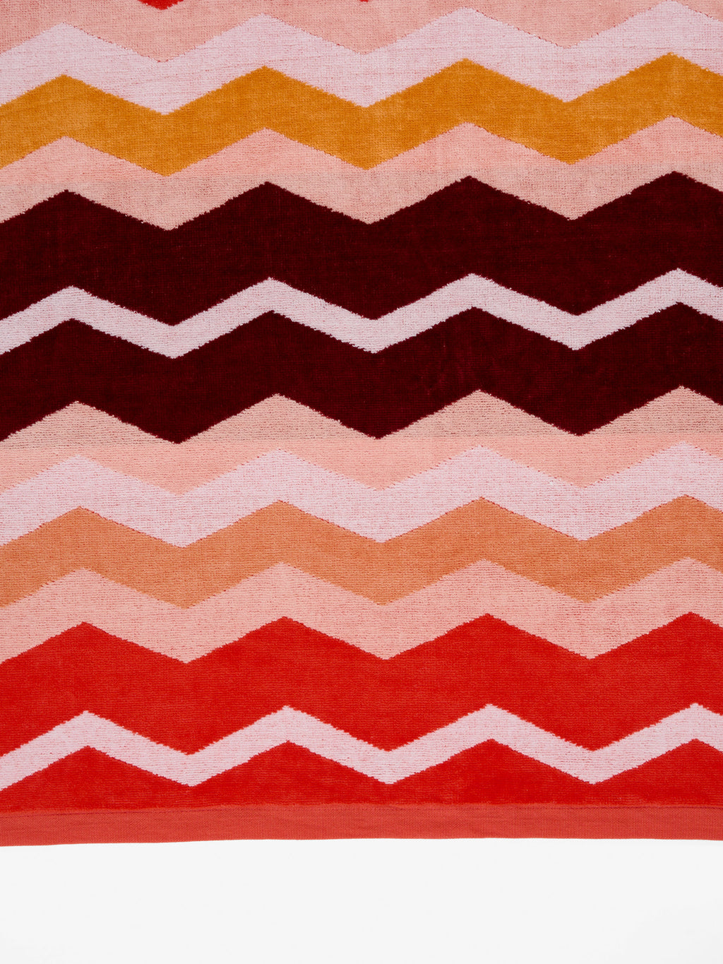 Chevron Stripe Coral Beach Towel
