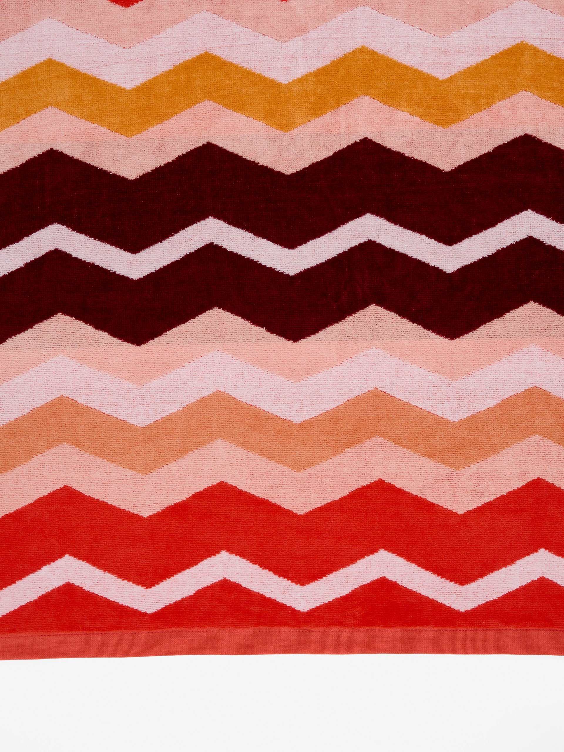 Chevron Stripe Coral Beach Towel