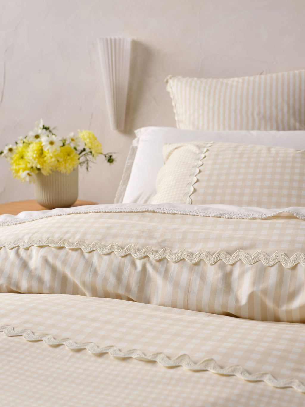 Chica Natural Quilt Cover Set
