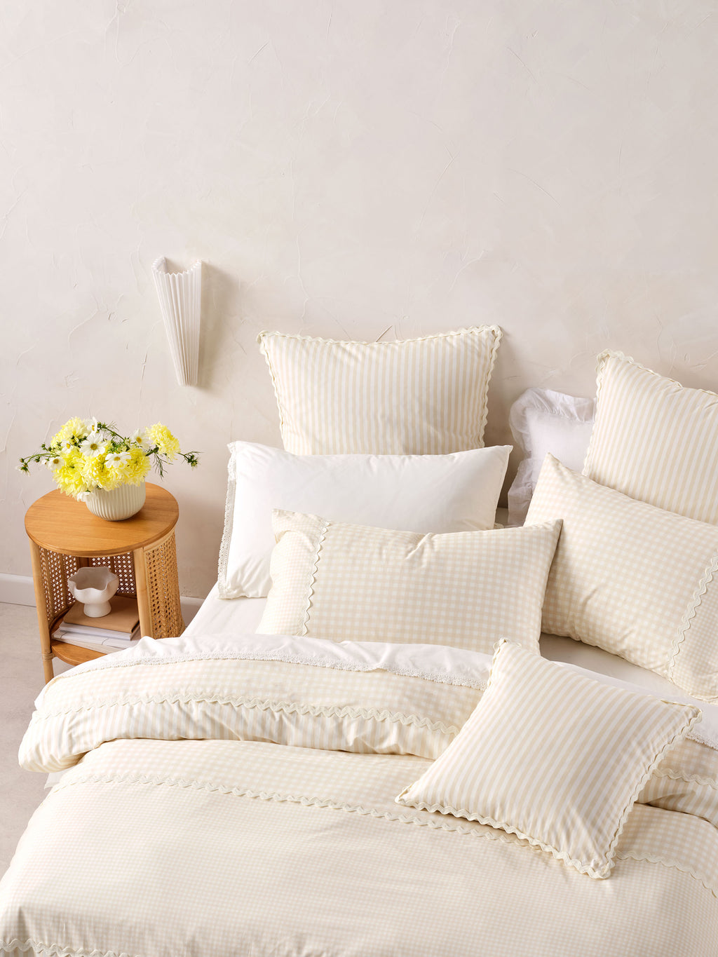 Chica Natural Quilt Cover Set