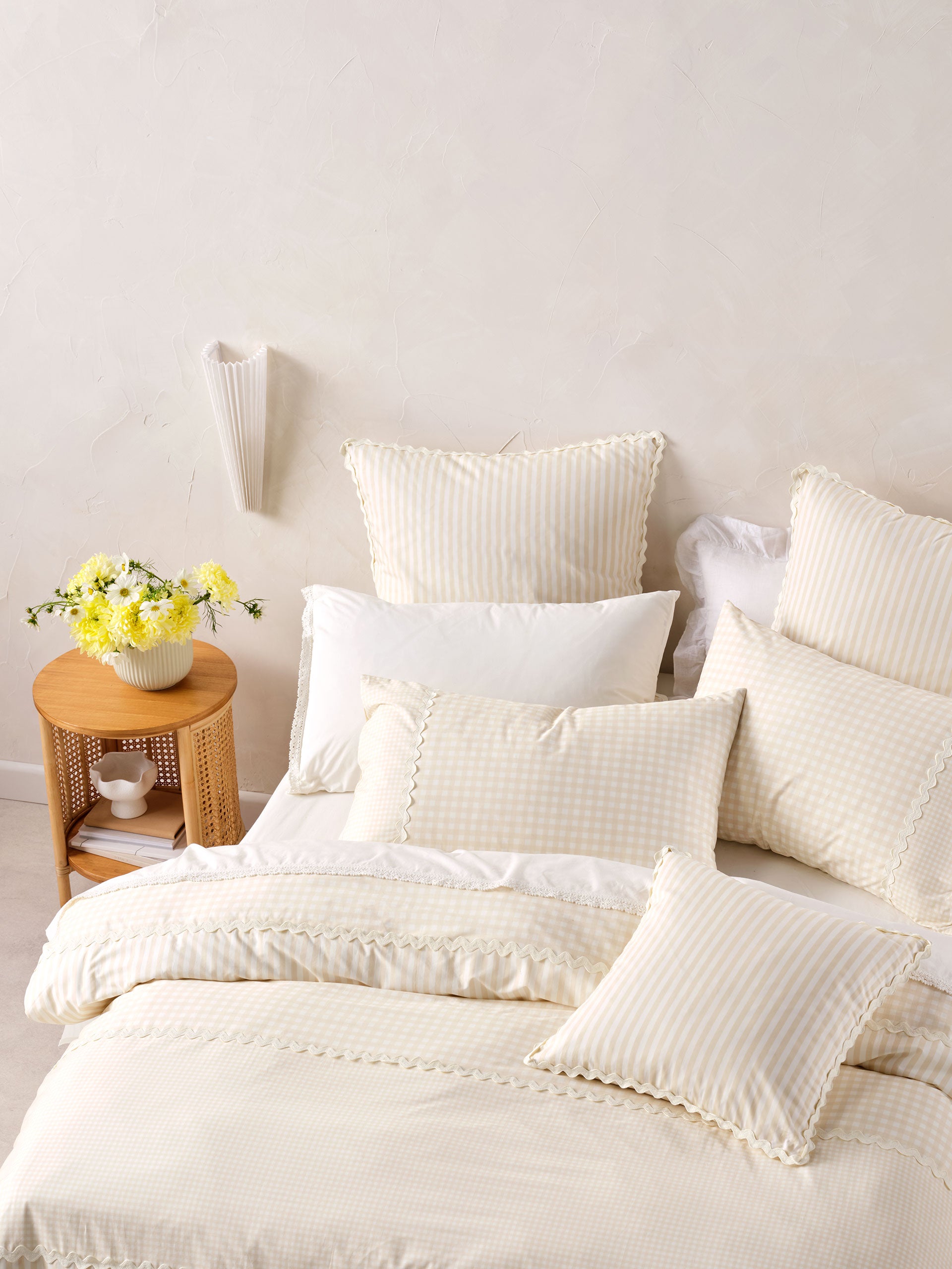 Chica Natural Quilt Cover Set