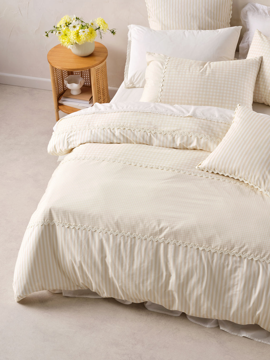 Chica Natural Quilt Cover Set