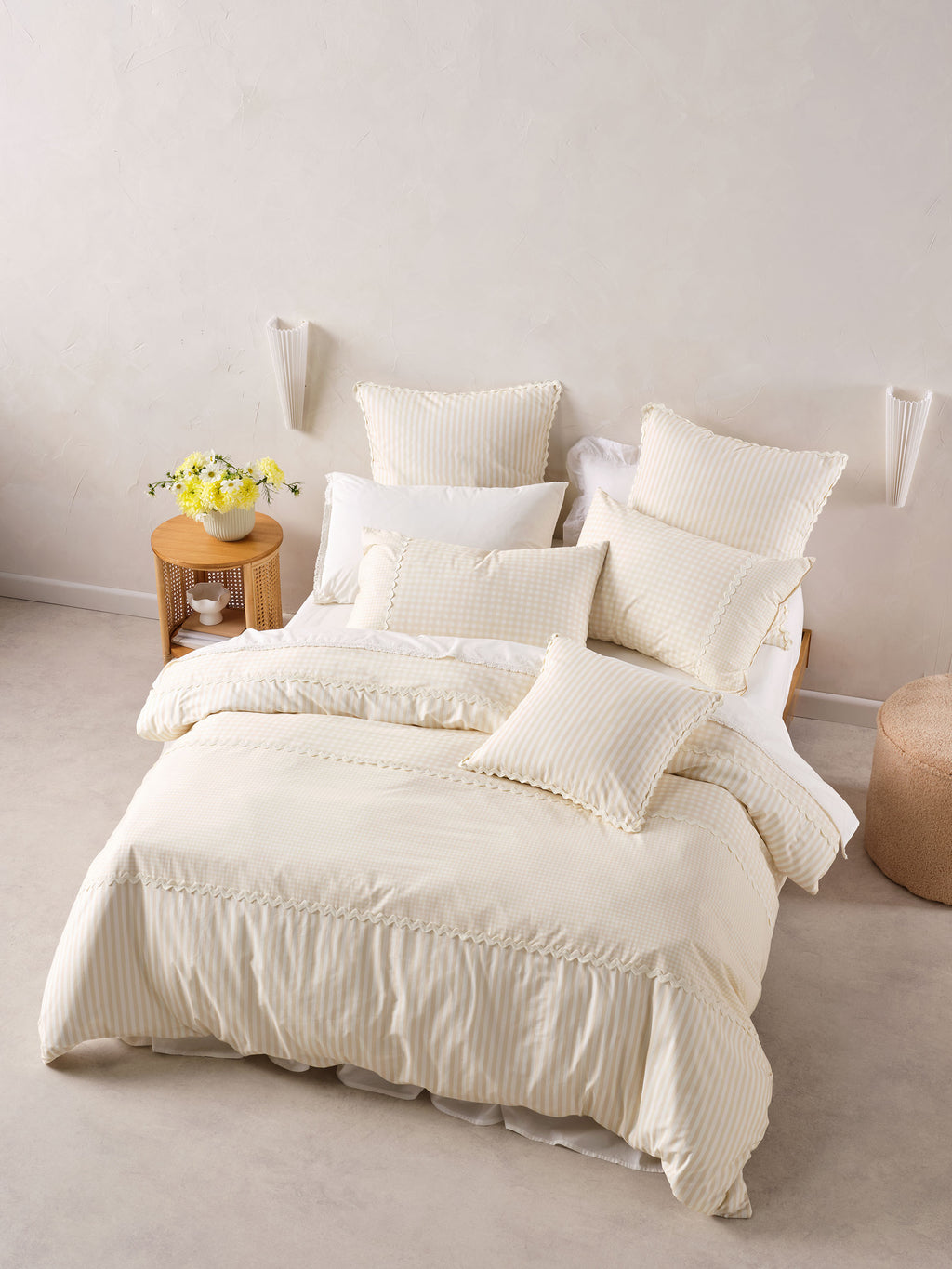 Chica Natural Quilt Cover Set