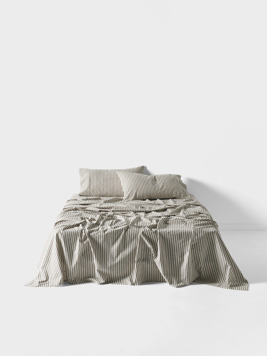 Classic Stripe Charcoal Sheet Set