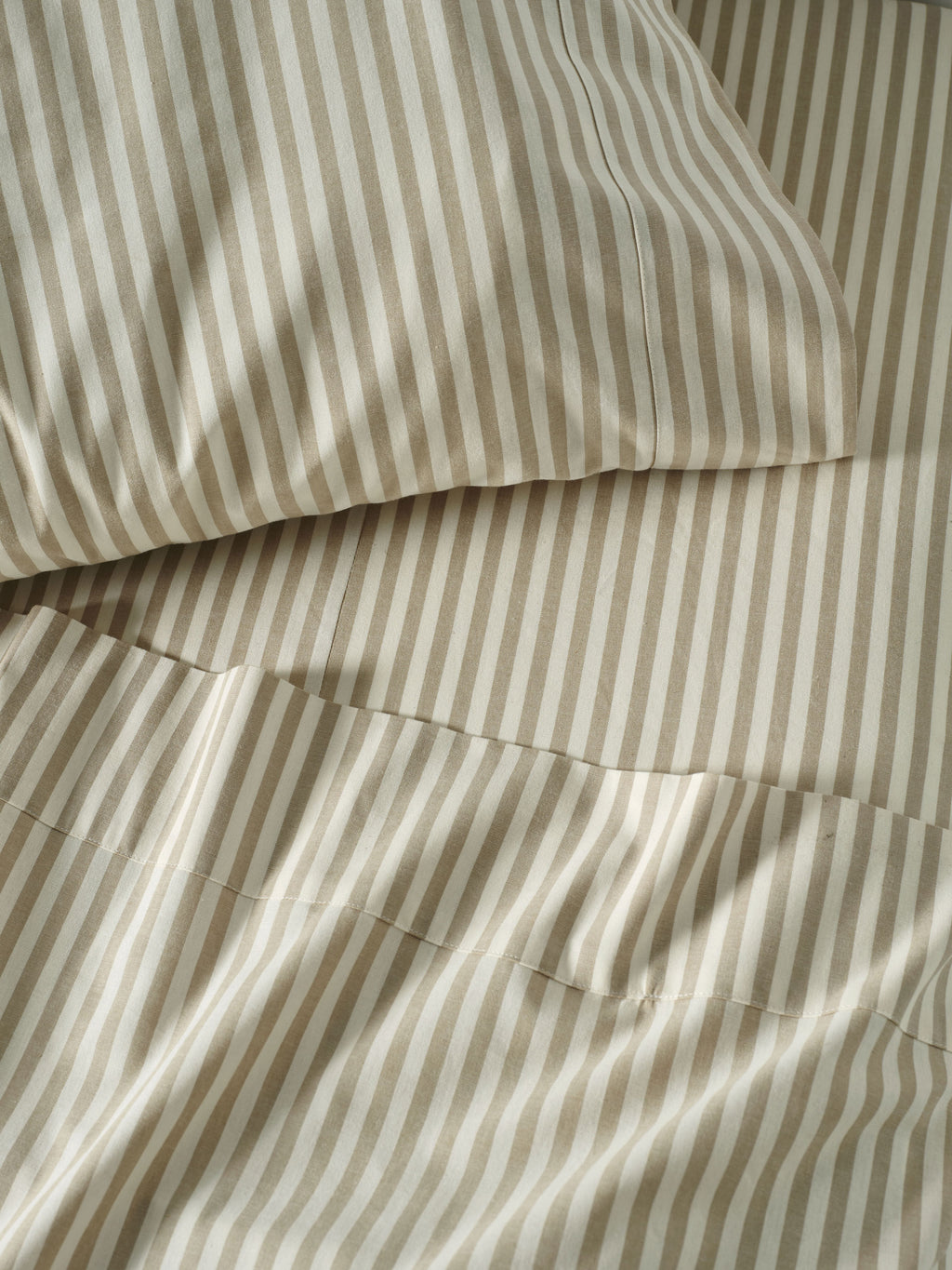 Classic Stripe Pebble Sheet Set