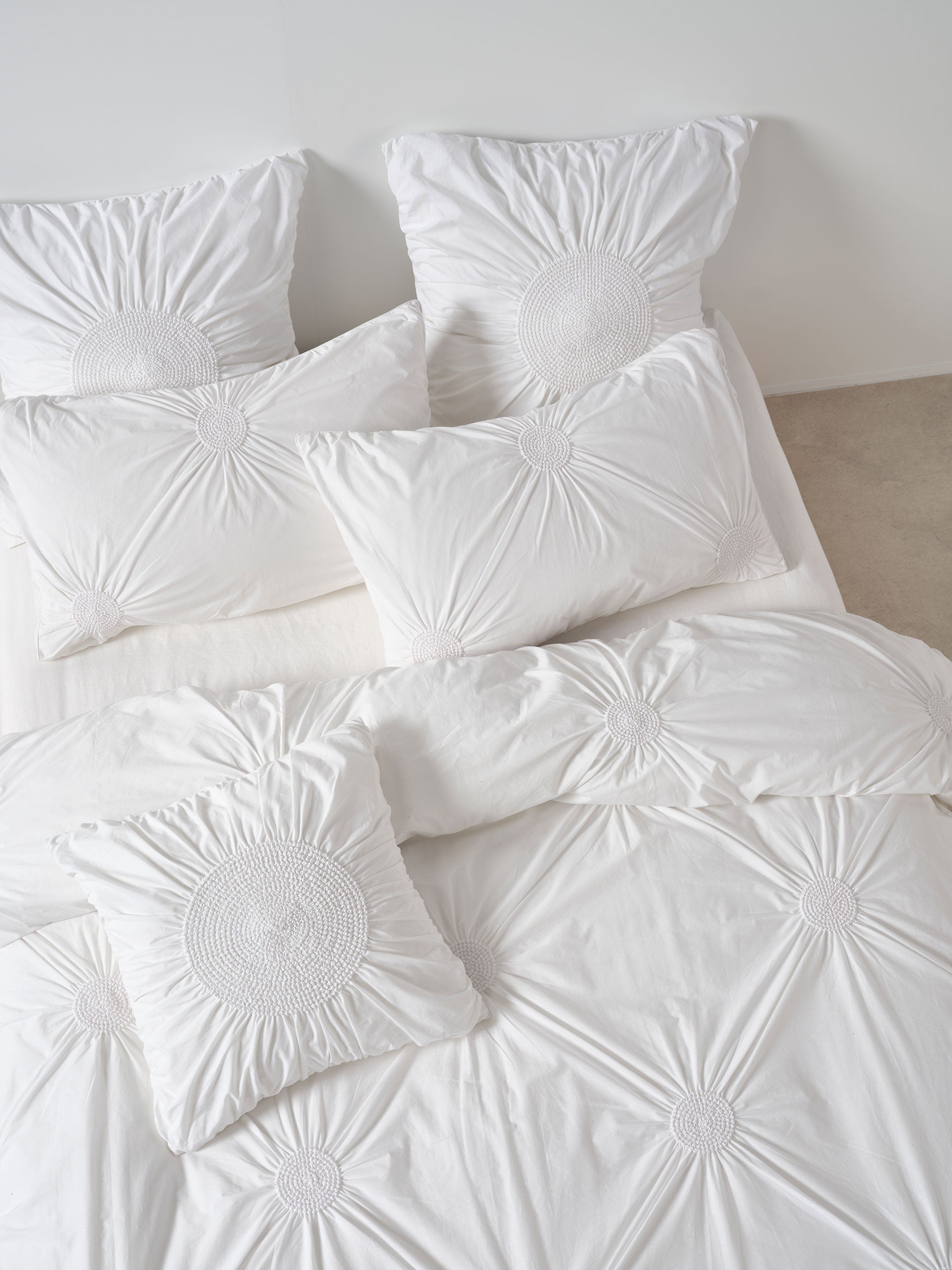 Claudia White Quilt Cover Set