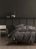 Deluxe Waffle Charcoal Quilt Cover Set