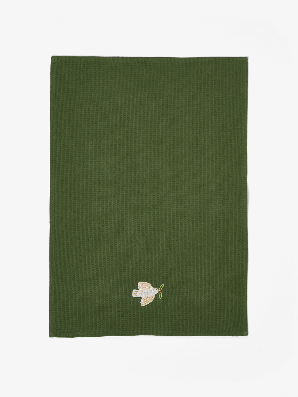 Dove Embroidered Tea Towel