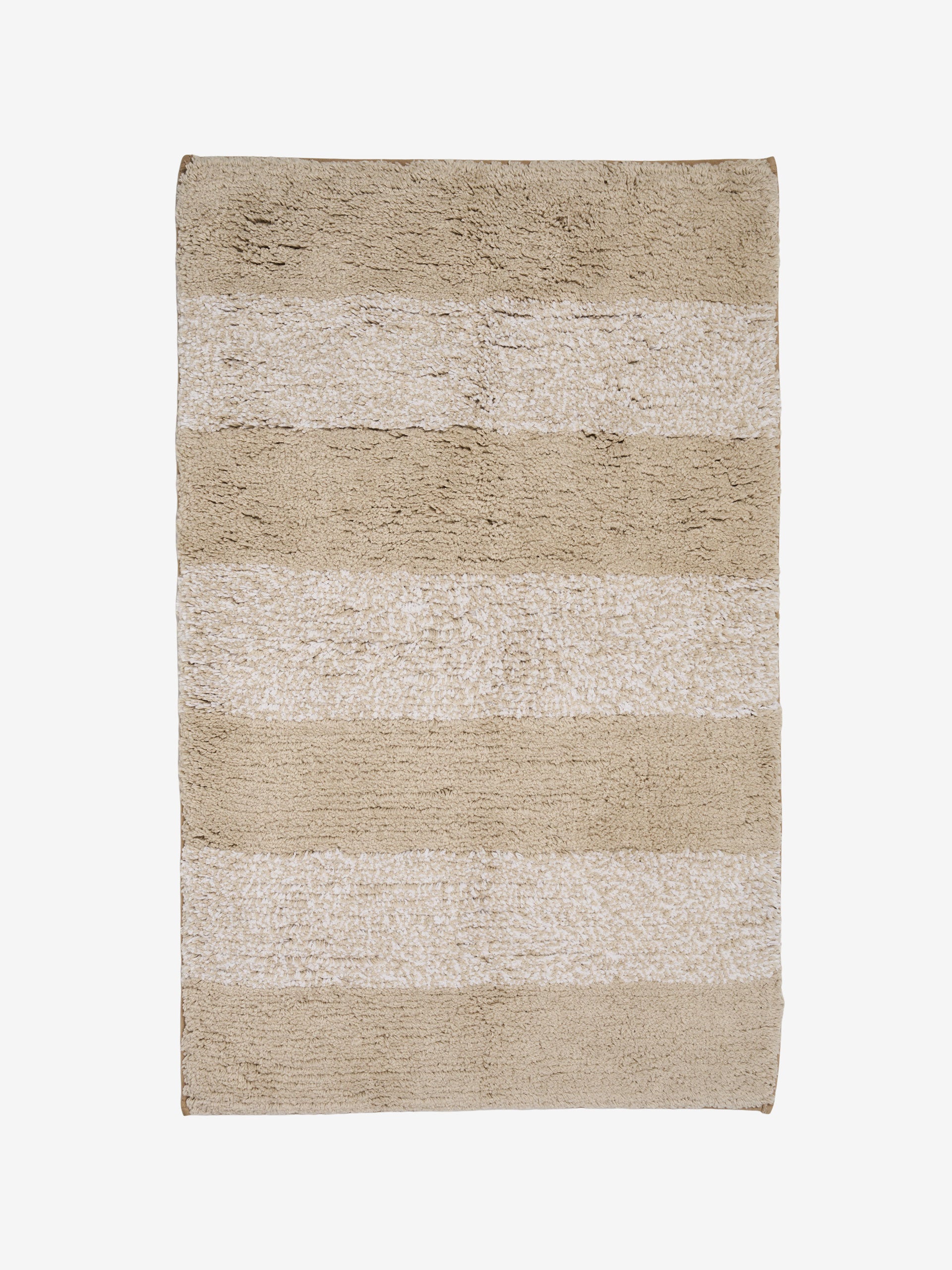 Duo Tone Beige Bath Mat