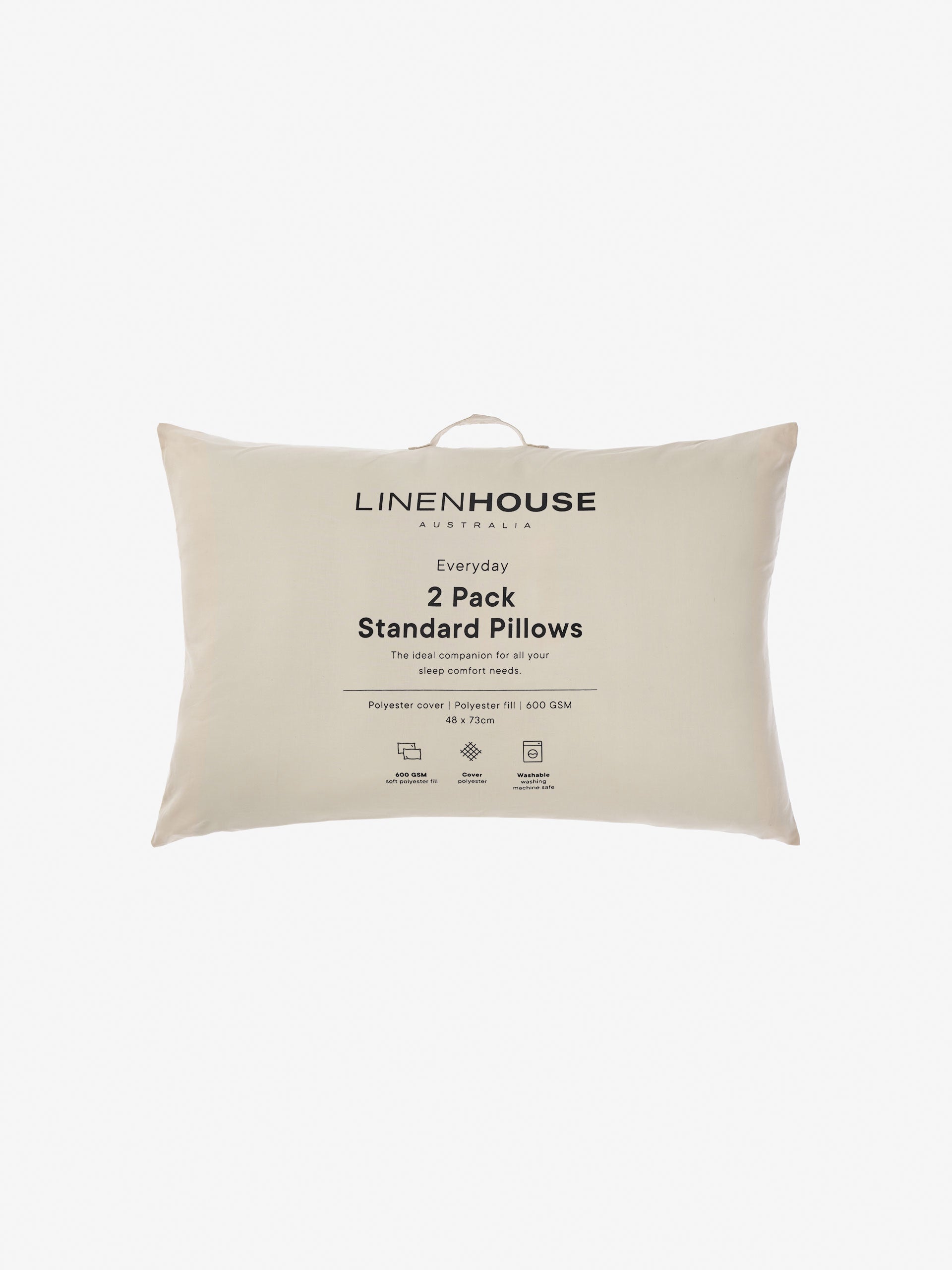 Everyday Washable Standard Pillow Pair