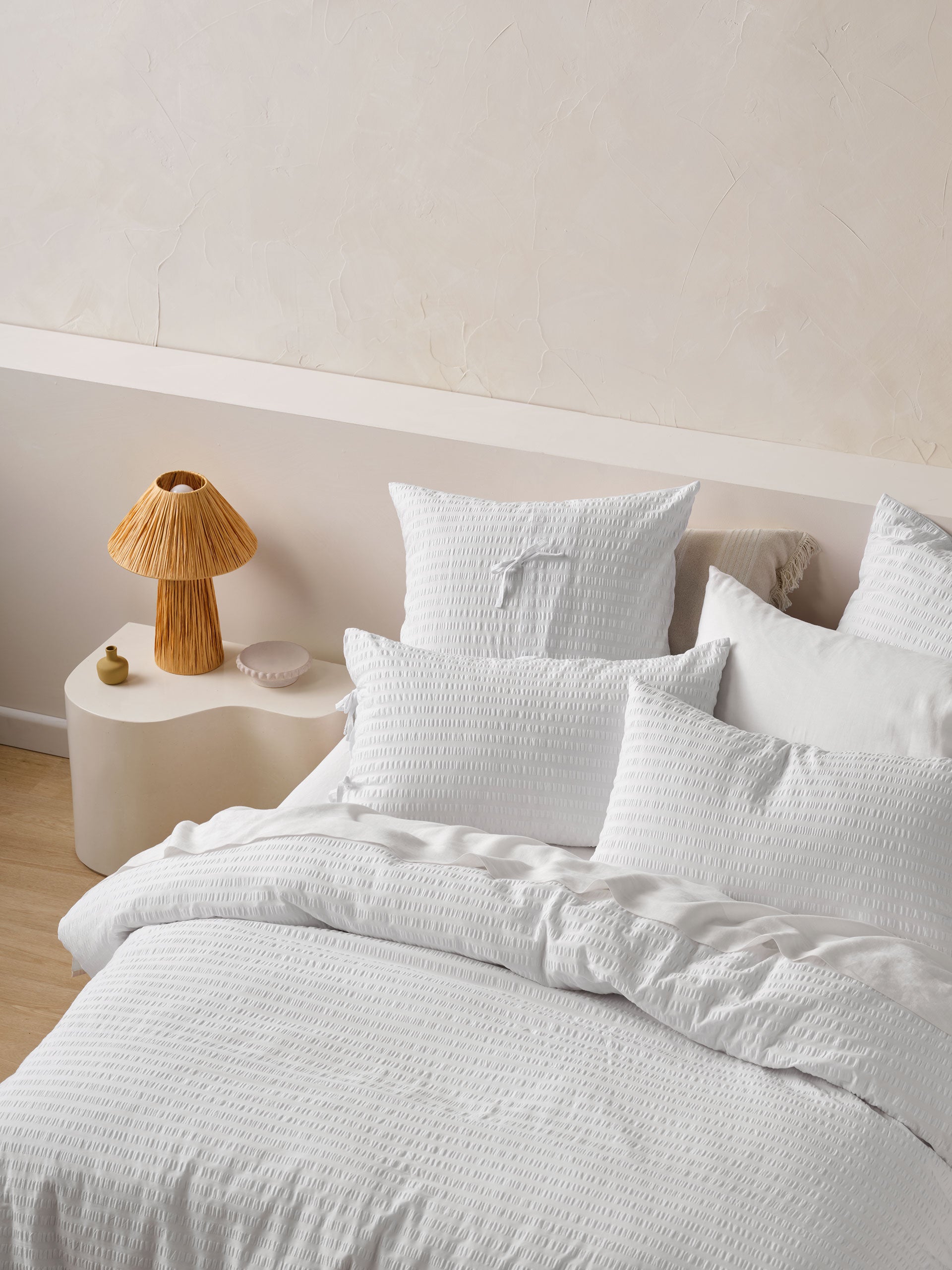 Ferrara White Quilt Cover Set