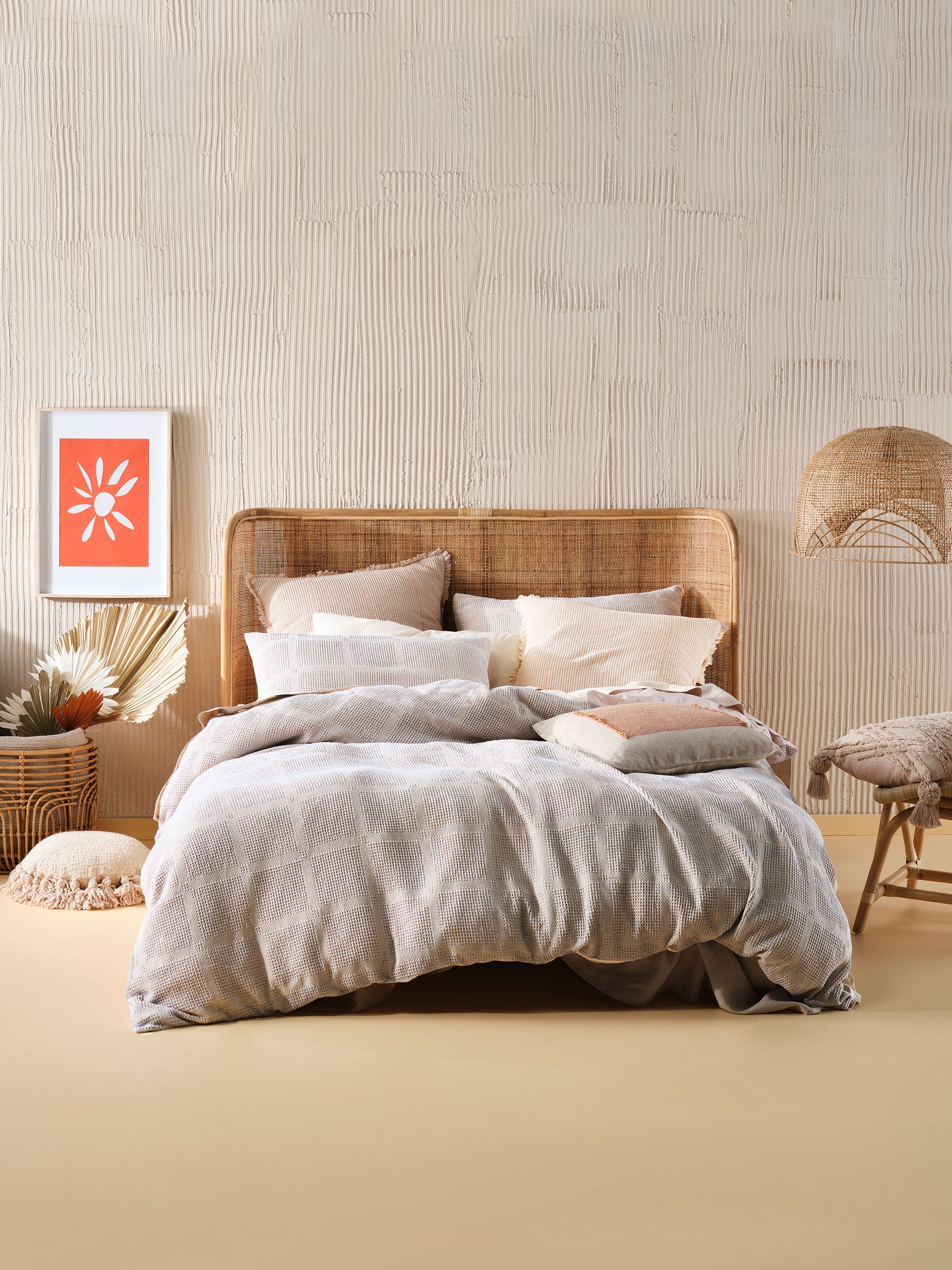 Galicia Blue-Sand Quilt Cover Set