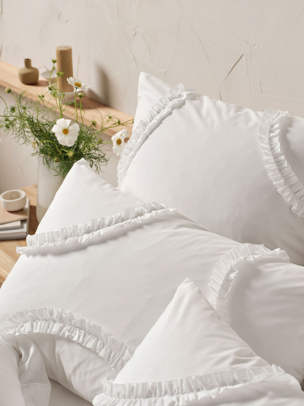 Gianna White Quilt Cover Set