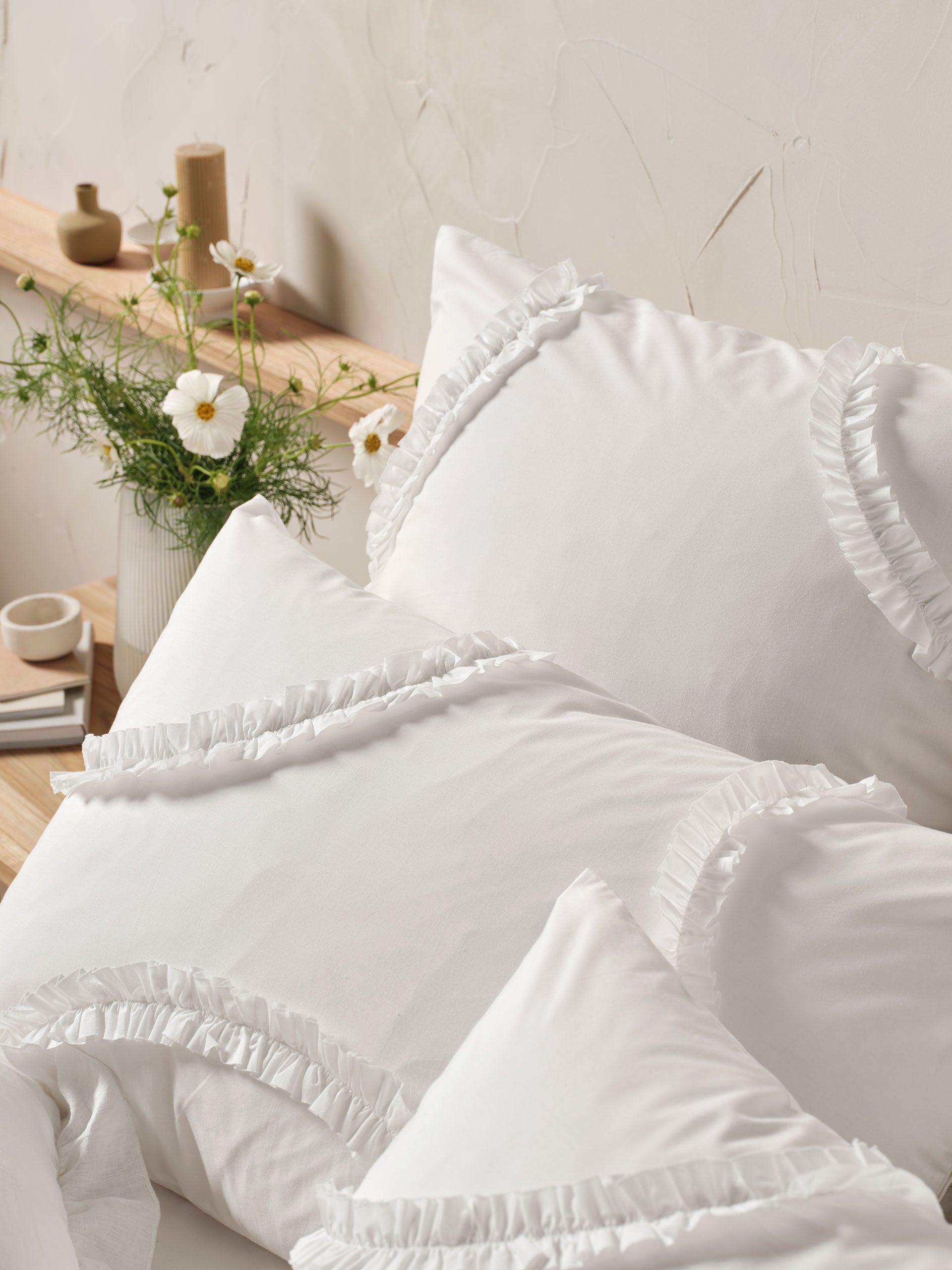Gianna White Quilt Cover Set