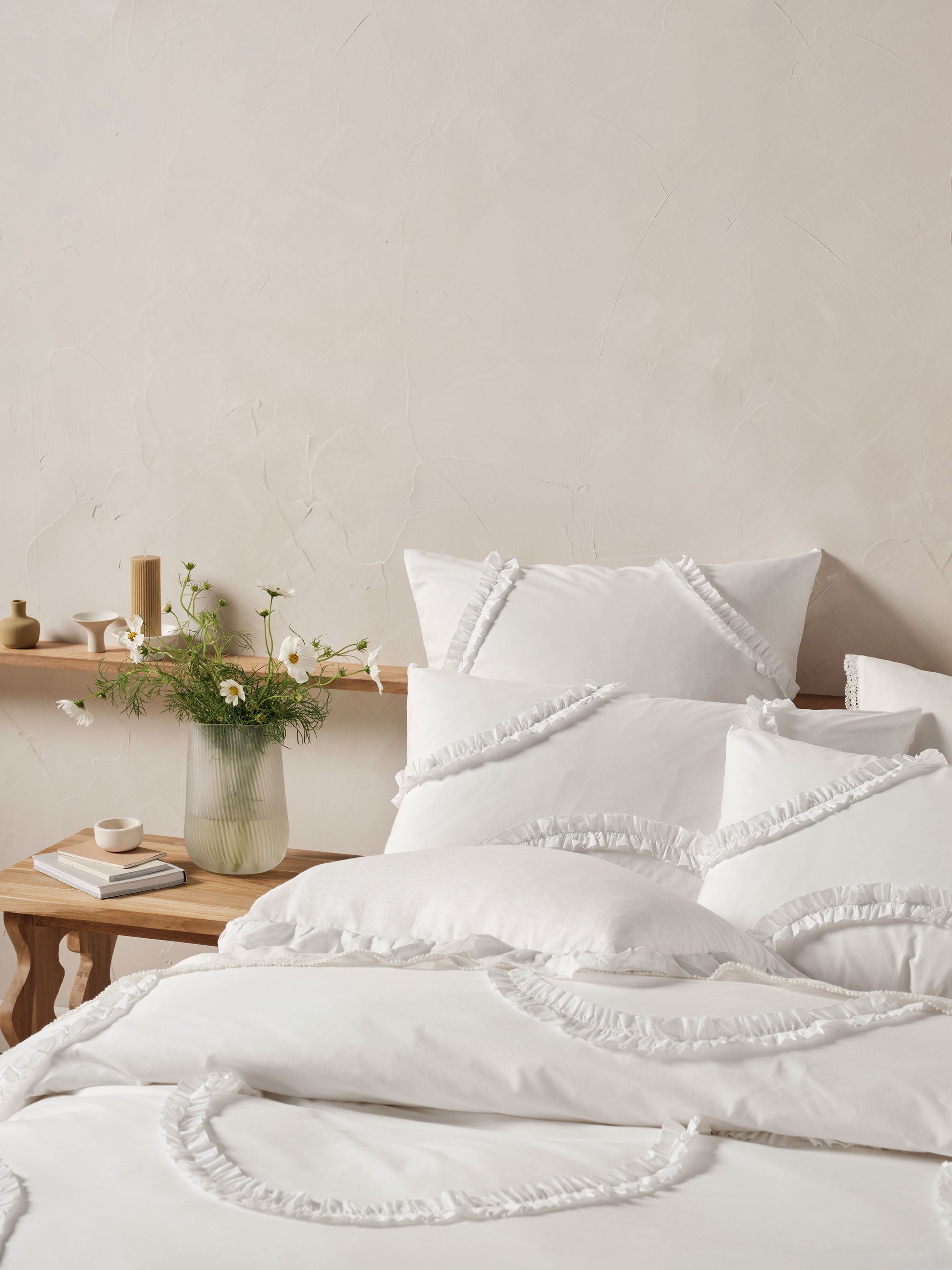 Gianna White Quilt Cover Set