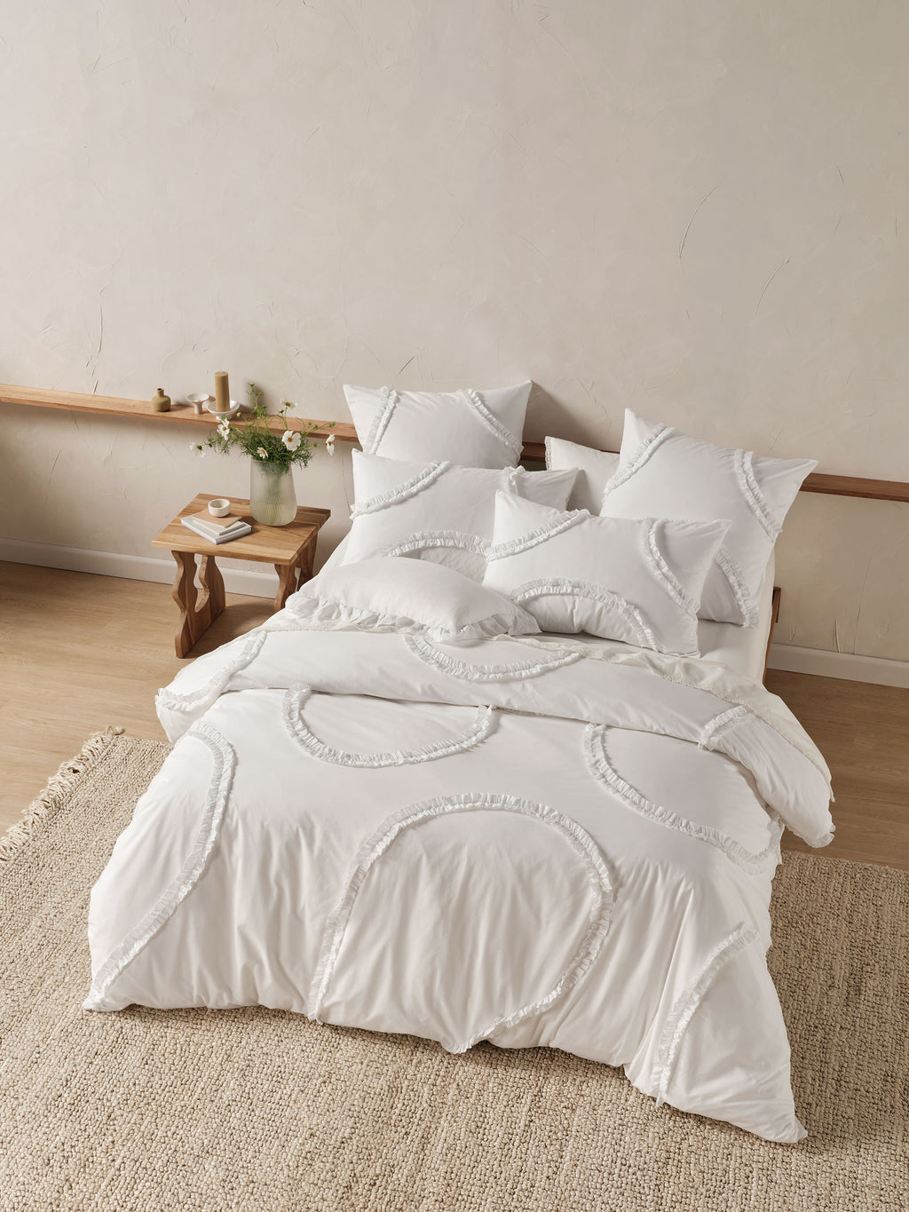 Gianna White Quilt Cover Set