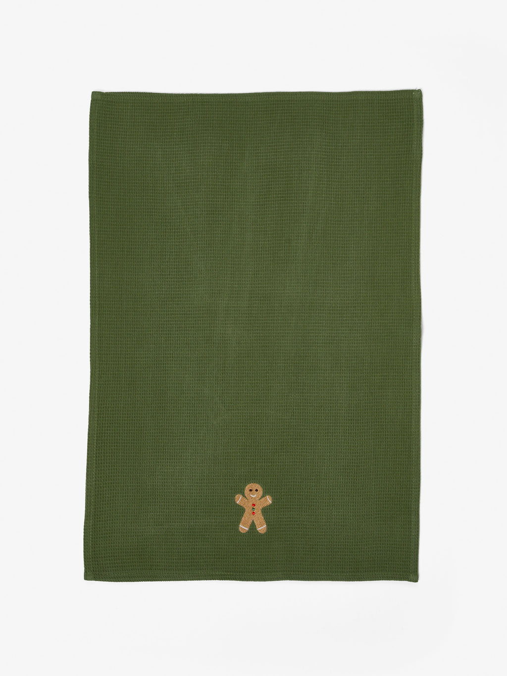Gingerbread Embroidered Tea Towel