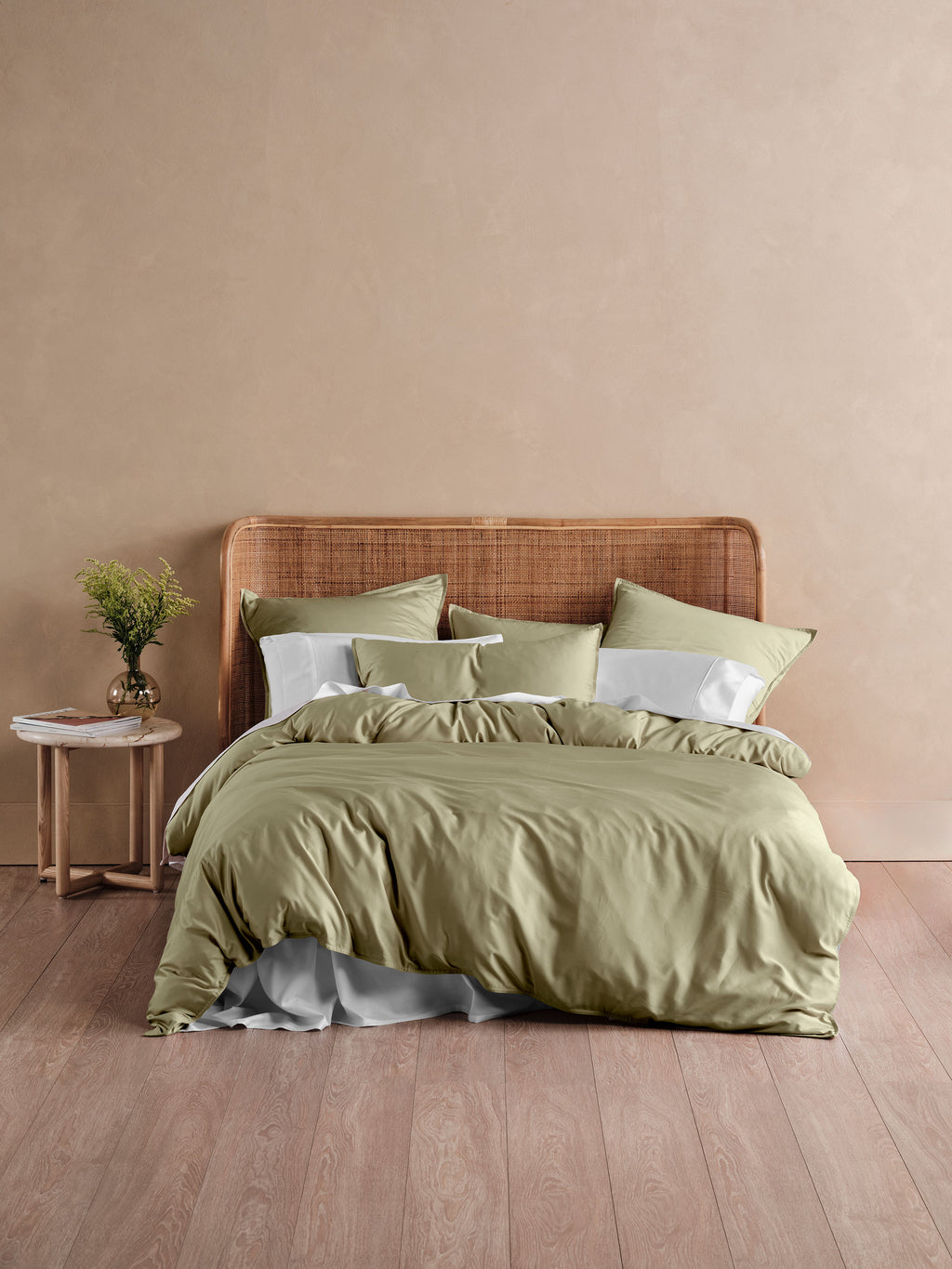 Haven Pale Olive Quilt Cover Set