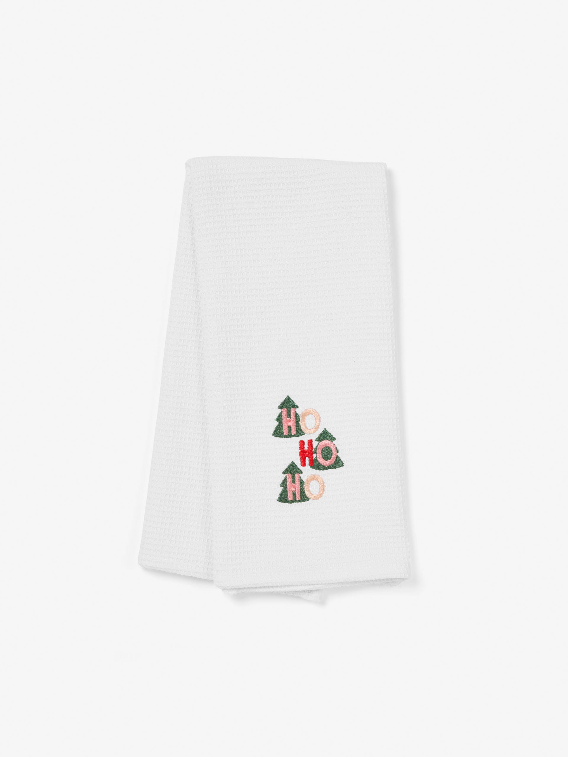 Ho Ho Ho Embroidered Tea Towel