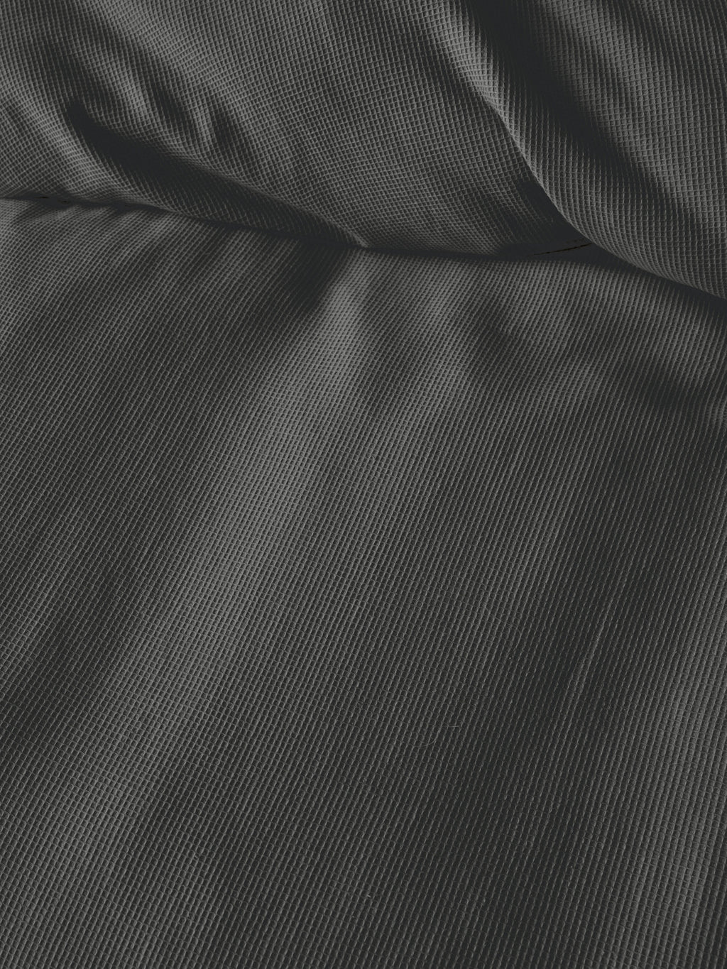 Micro Waffle Charcoal Quilt Cover Set