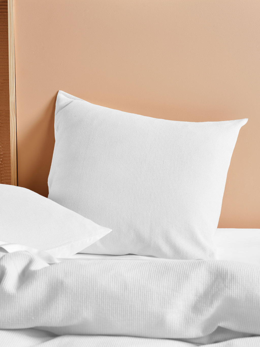 Micro Waffle White Quilt Cover Set