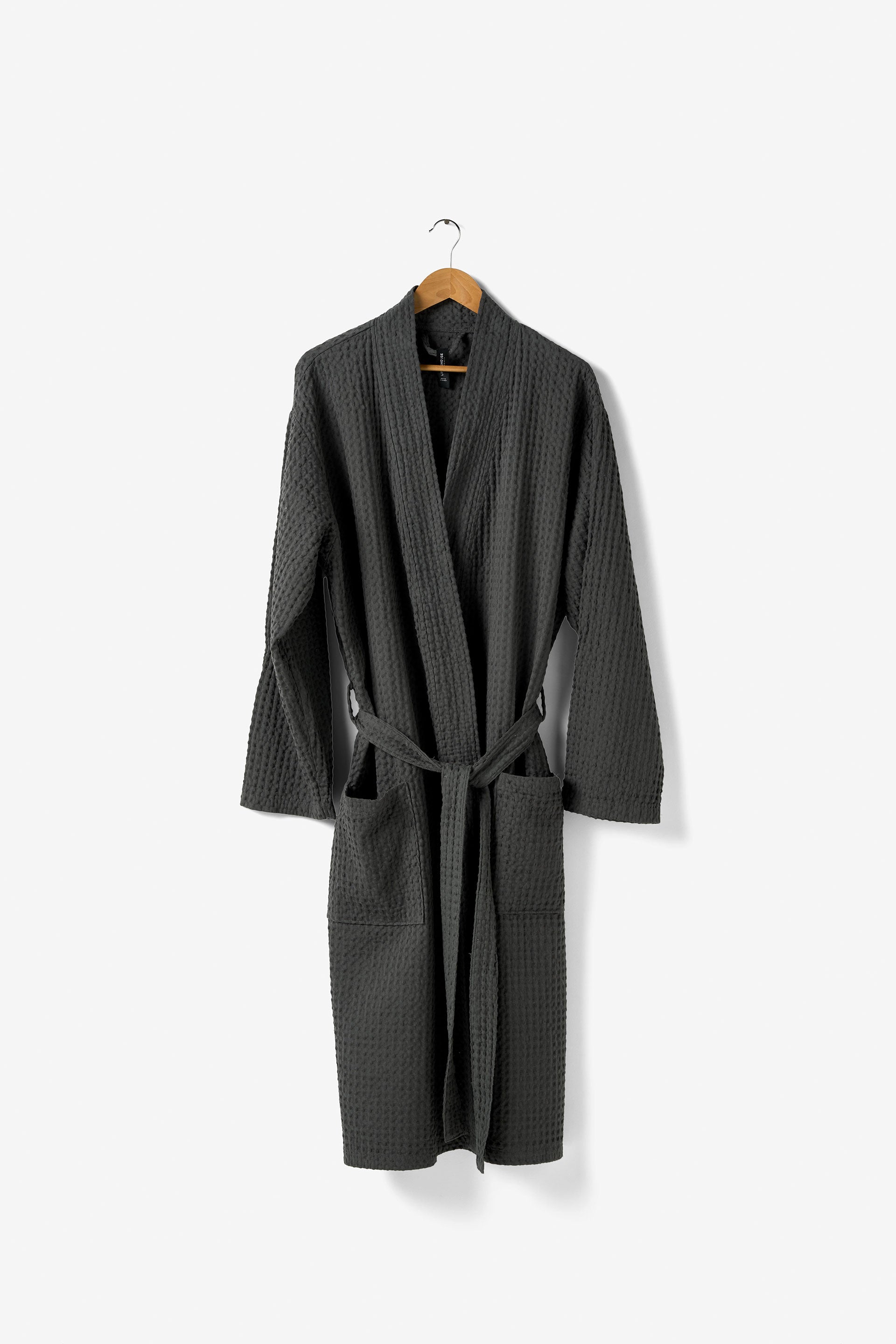 Keaton Charcoal Waffle Robe