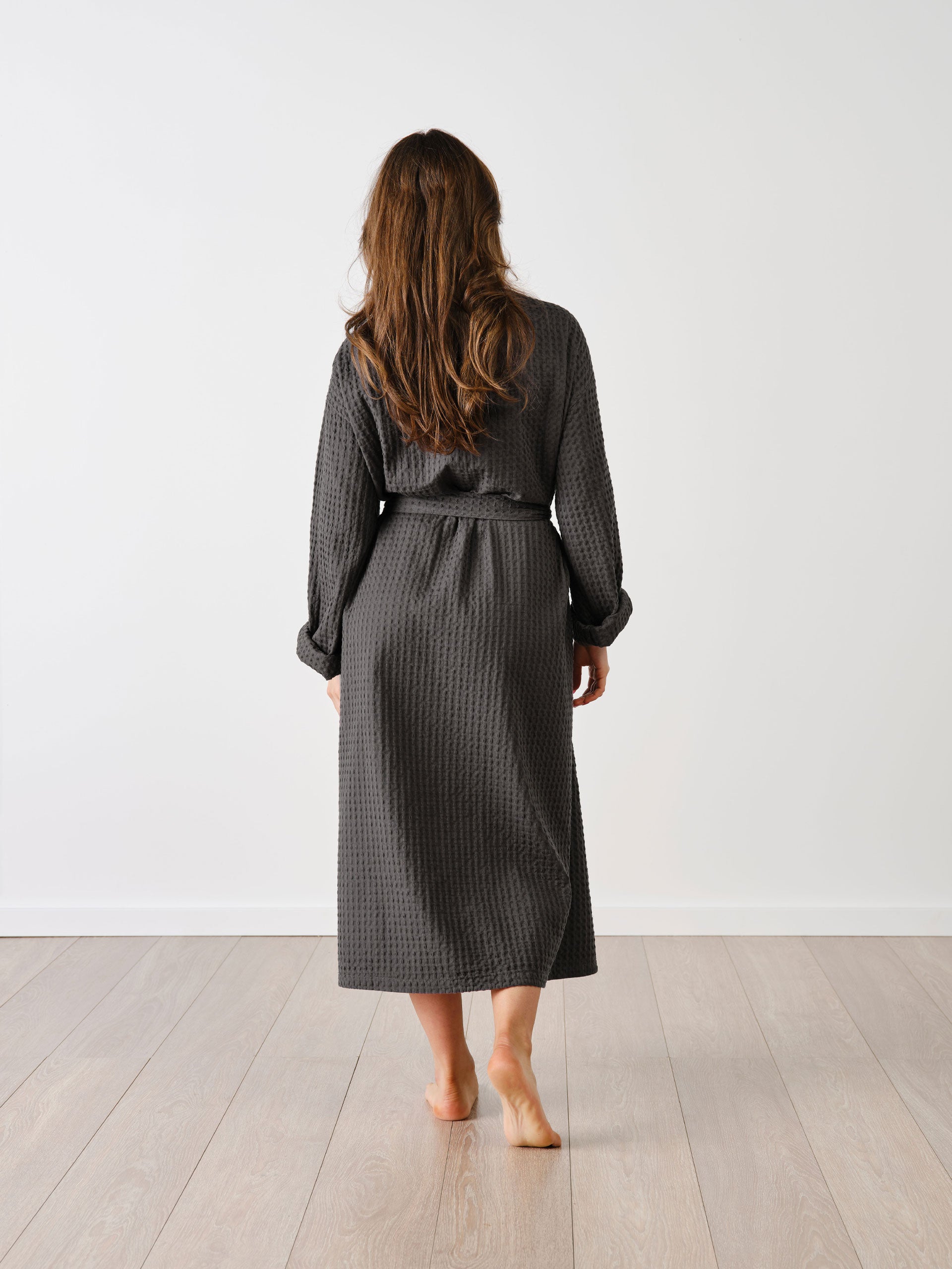 Keaton Charcoal Waffle Robe