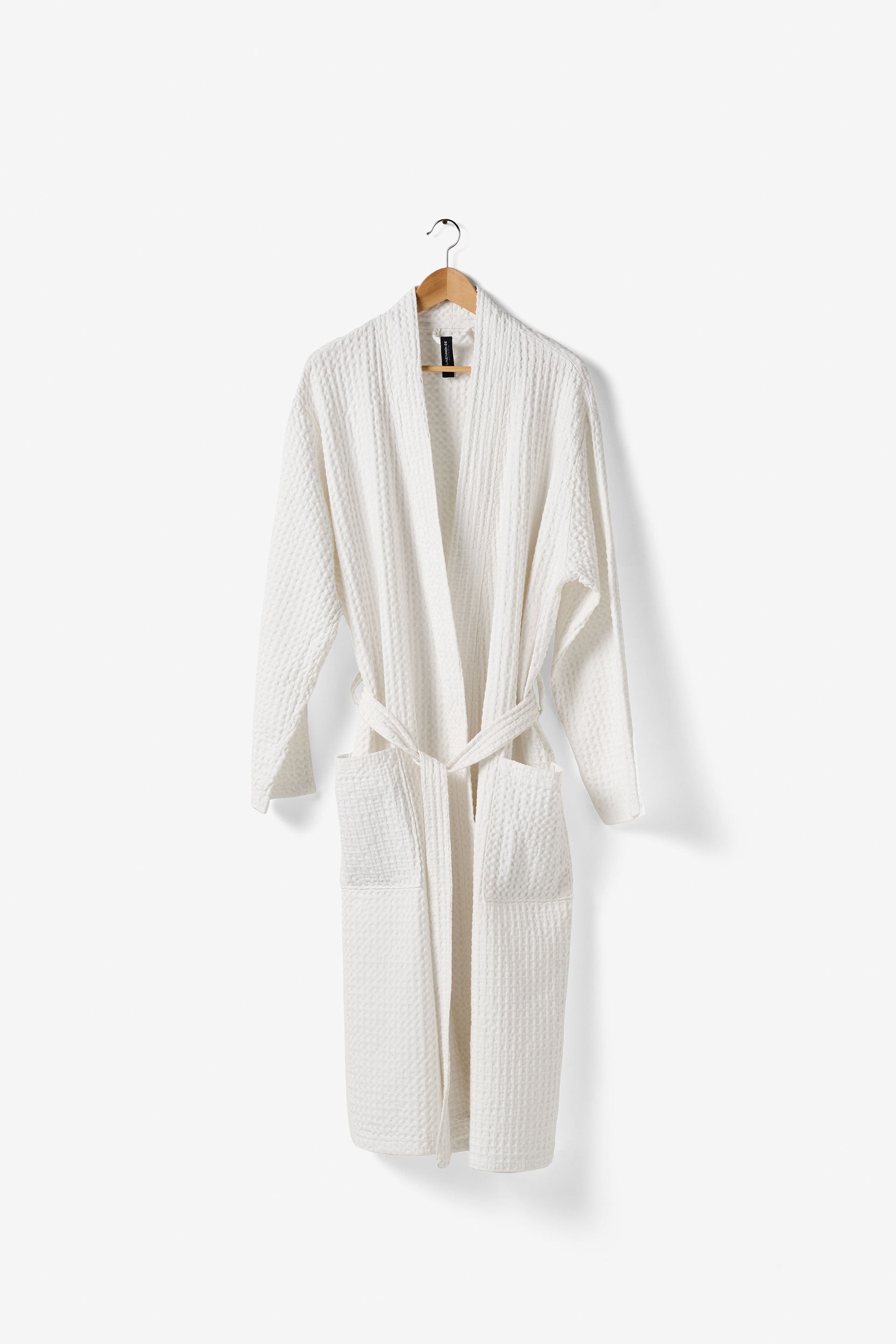 Keaton White Waffle Robe