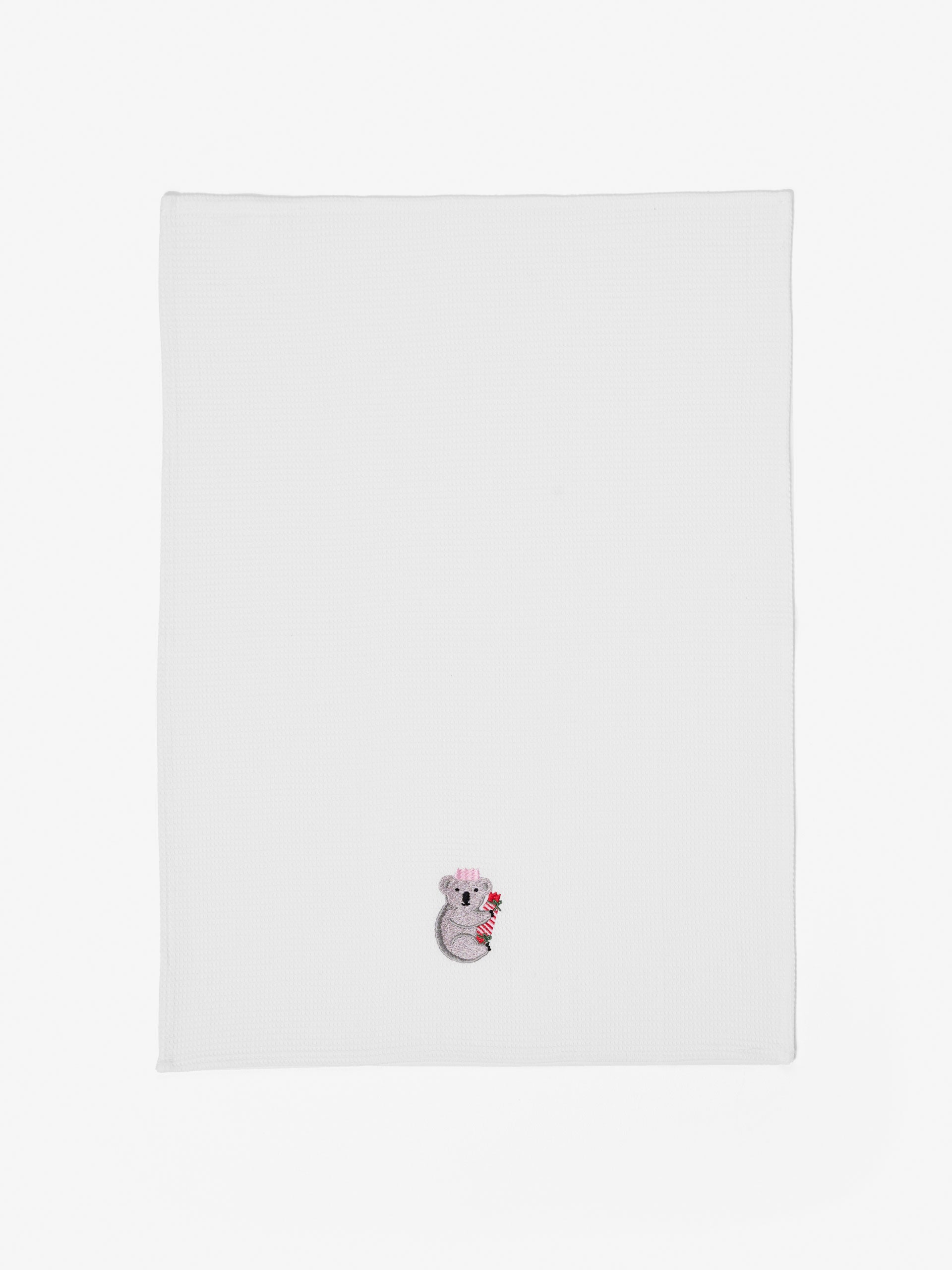 Koala Embroidered Tea Towel