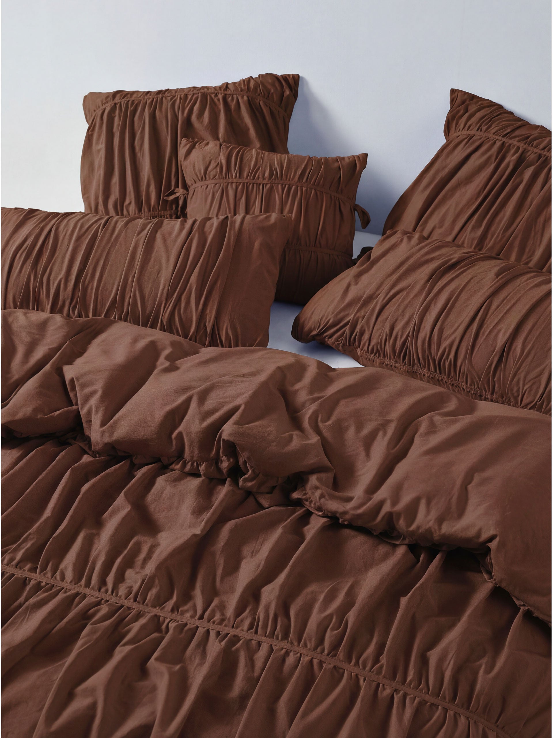 Layla Chocolate Quilt Cover Set