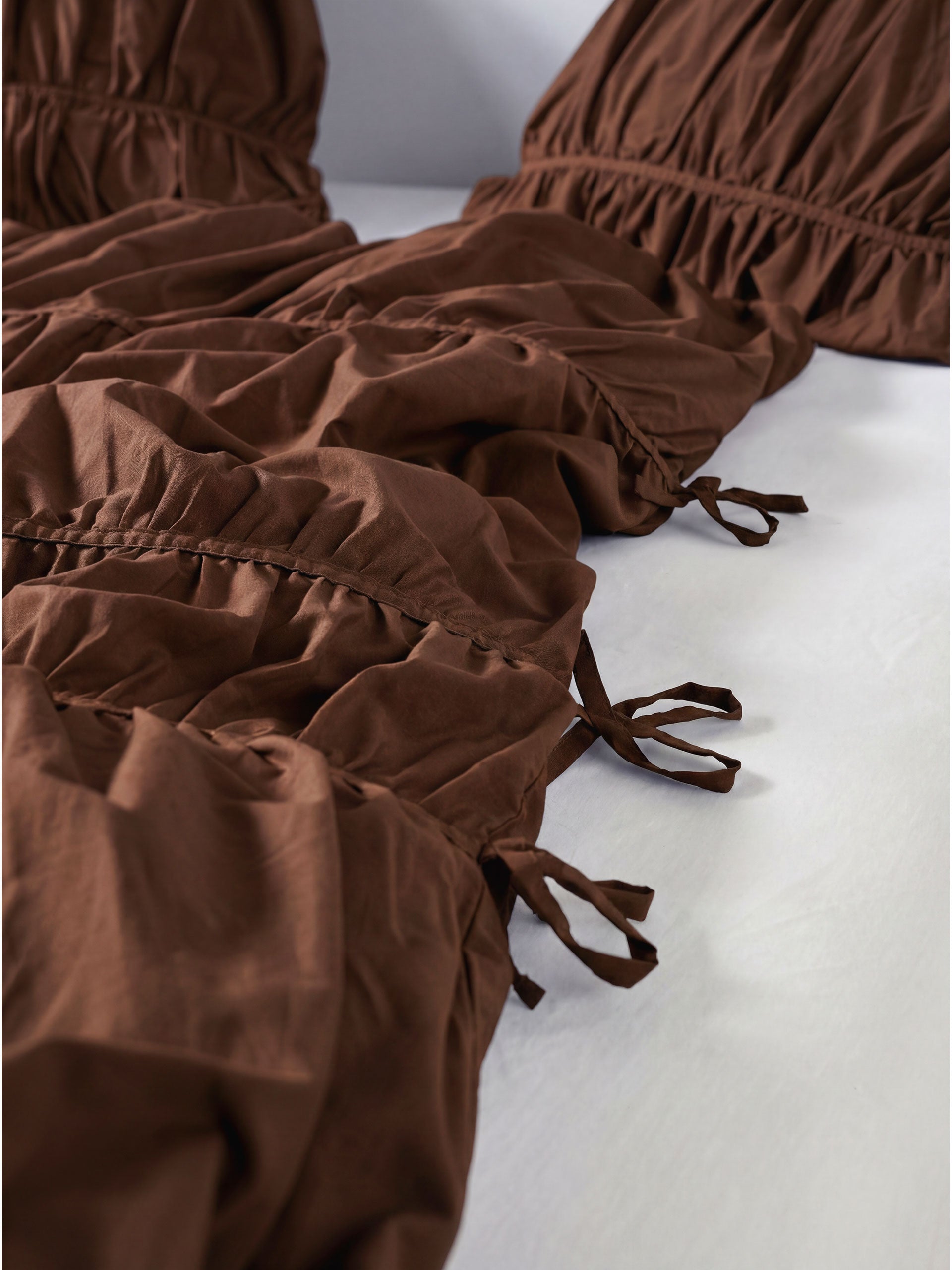 Layla Chocolate Quilt Cover Set