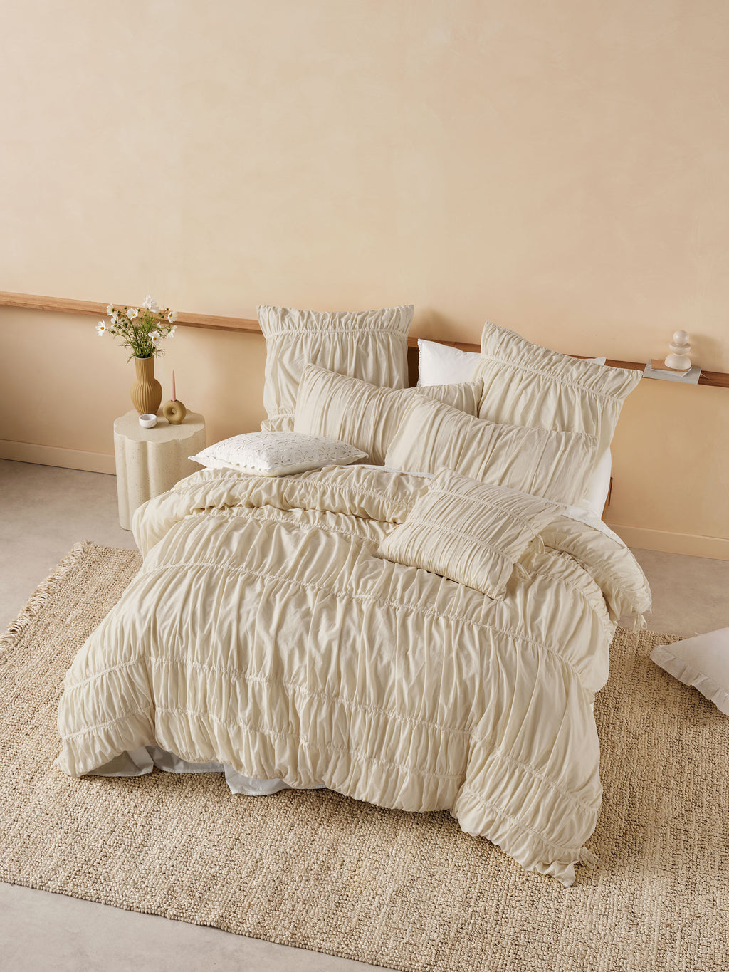 Layla Natural Quilt Cover Set