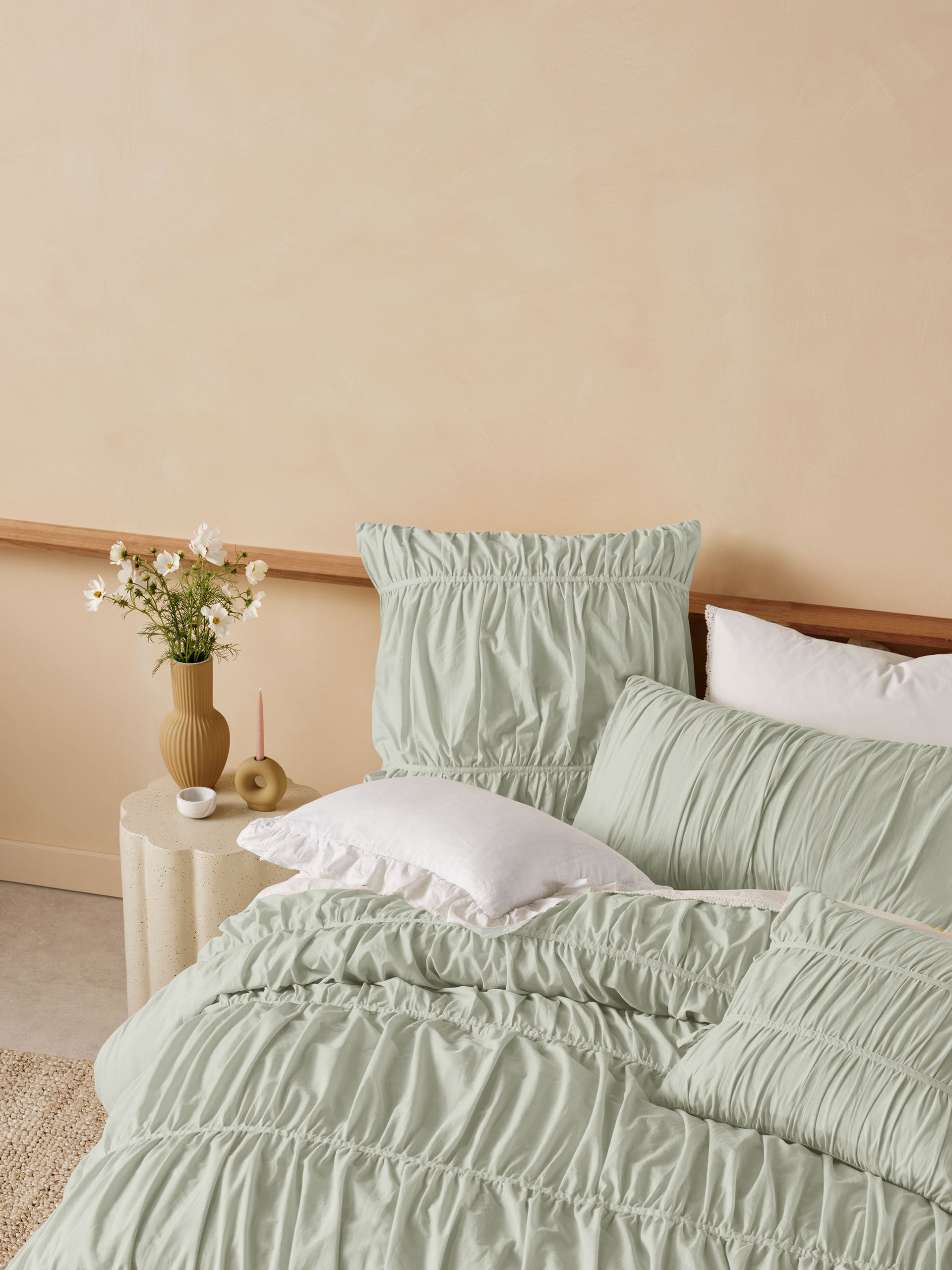 Layla Seafoam Quilt Cover Set
