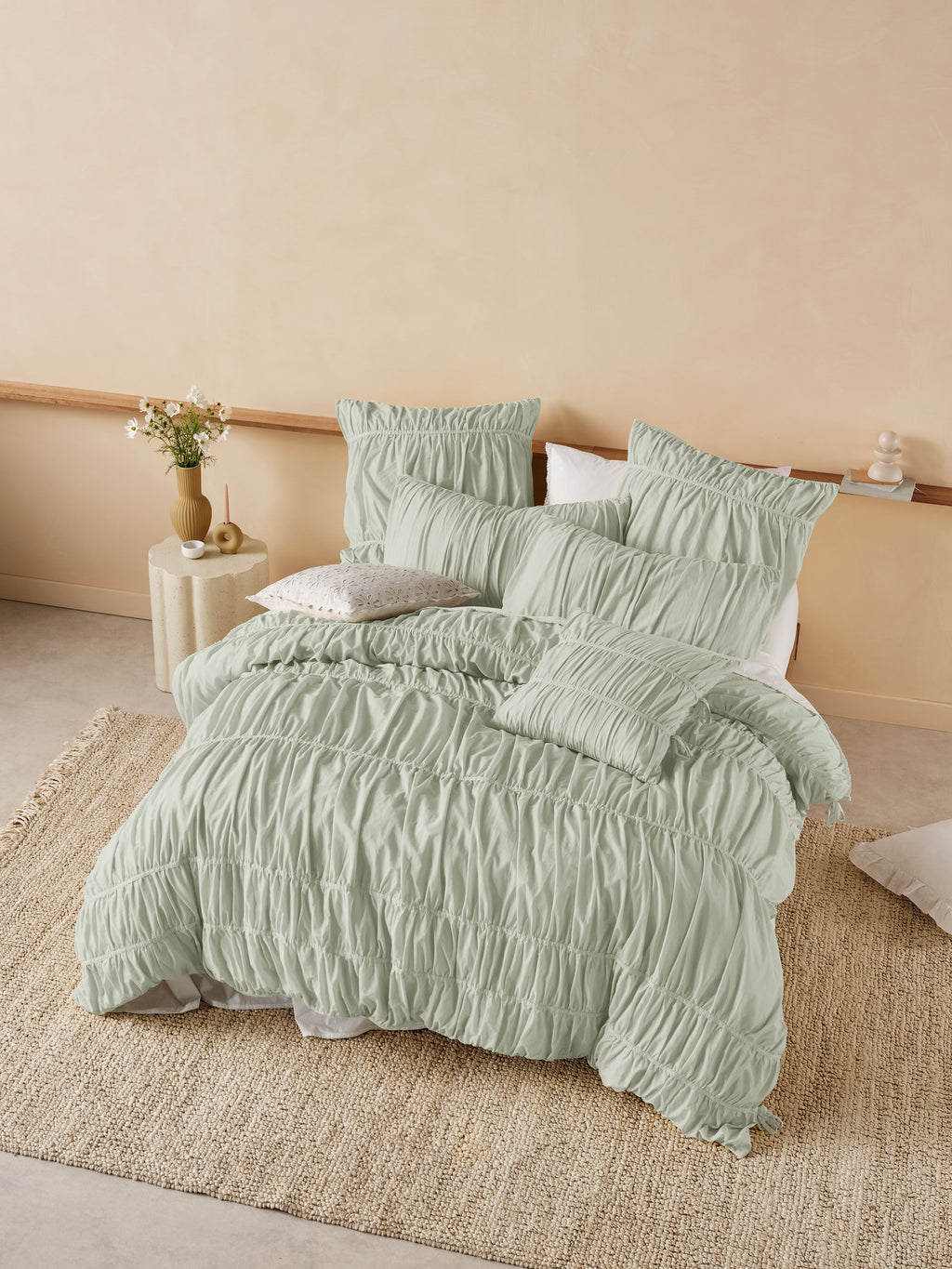 Layla Seafoam Quilt Cover Set