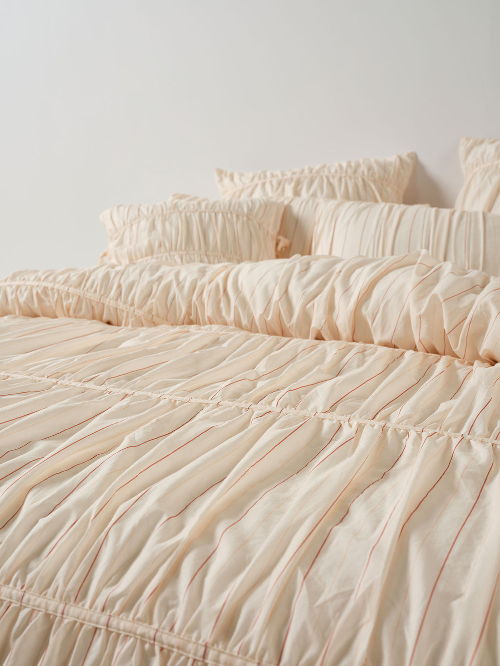 Layla Stripe Blush Quilt Cover Set