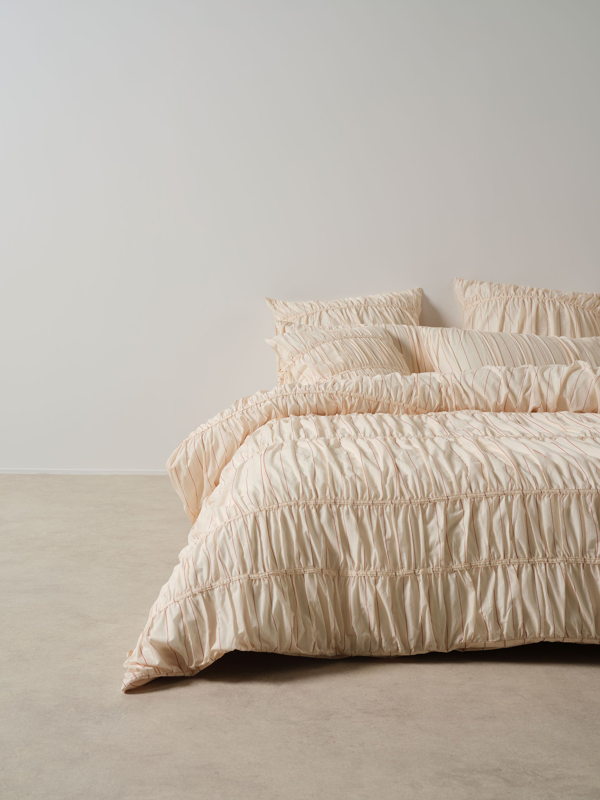 Layla Stripe Blush Quilt Cover Set