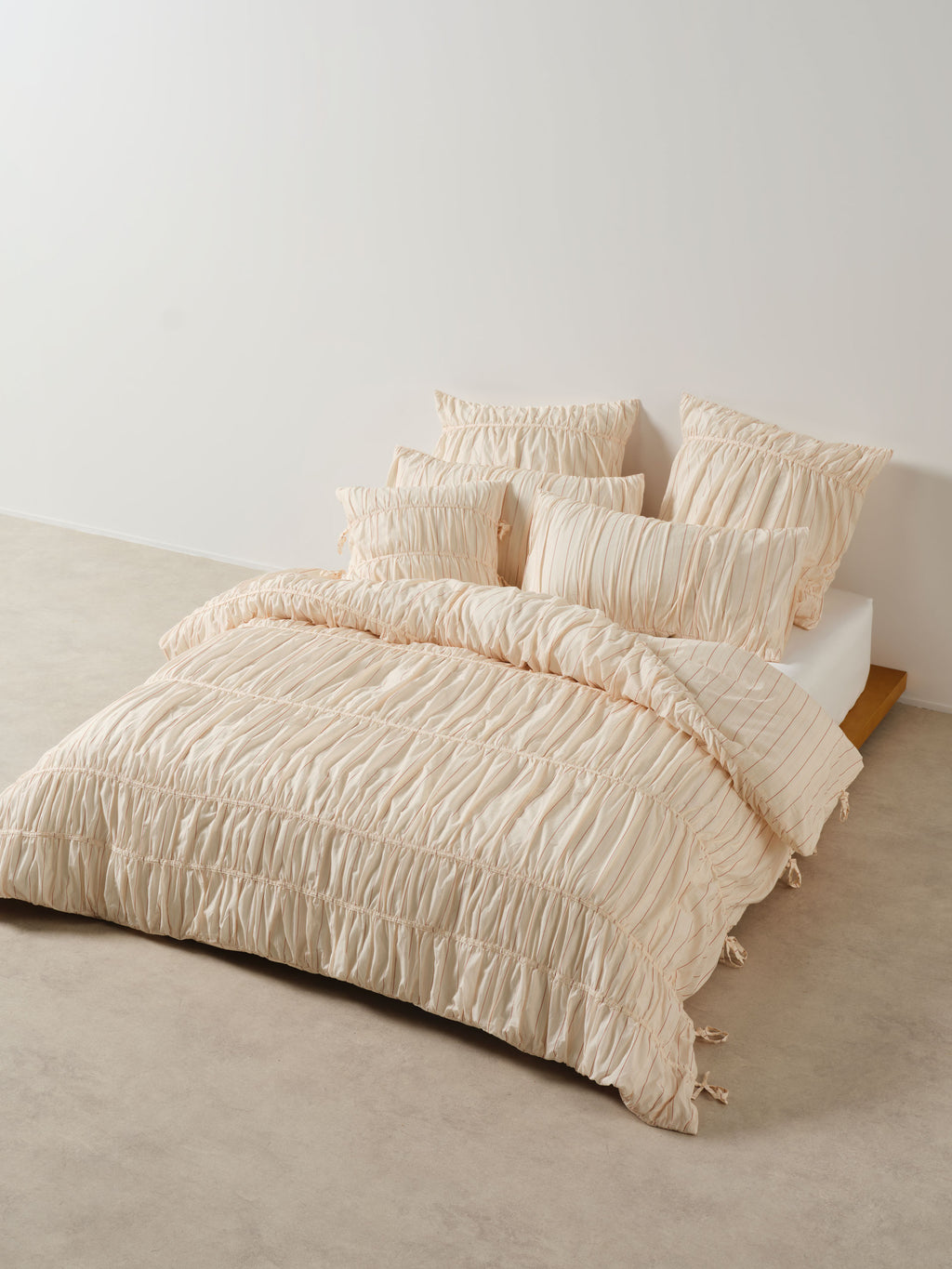 Layla Stripe Blush Quilt Cover Set