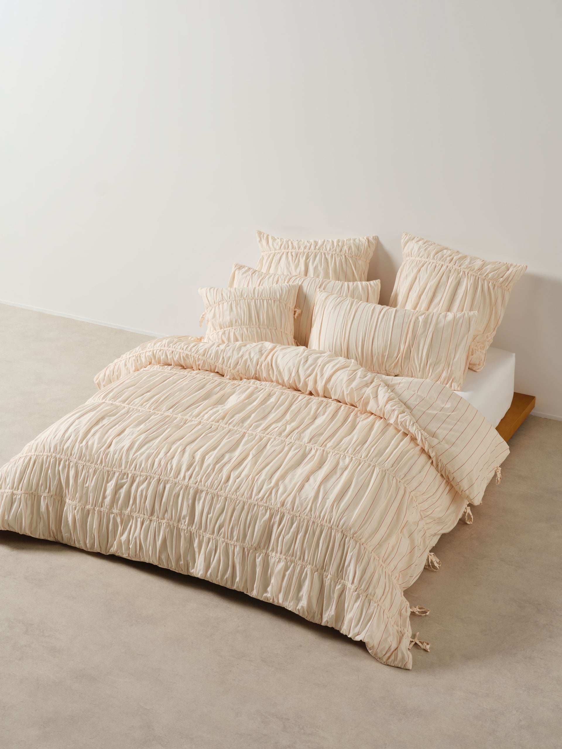 Layla Stripe Blush Quilt Cover Set