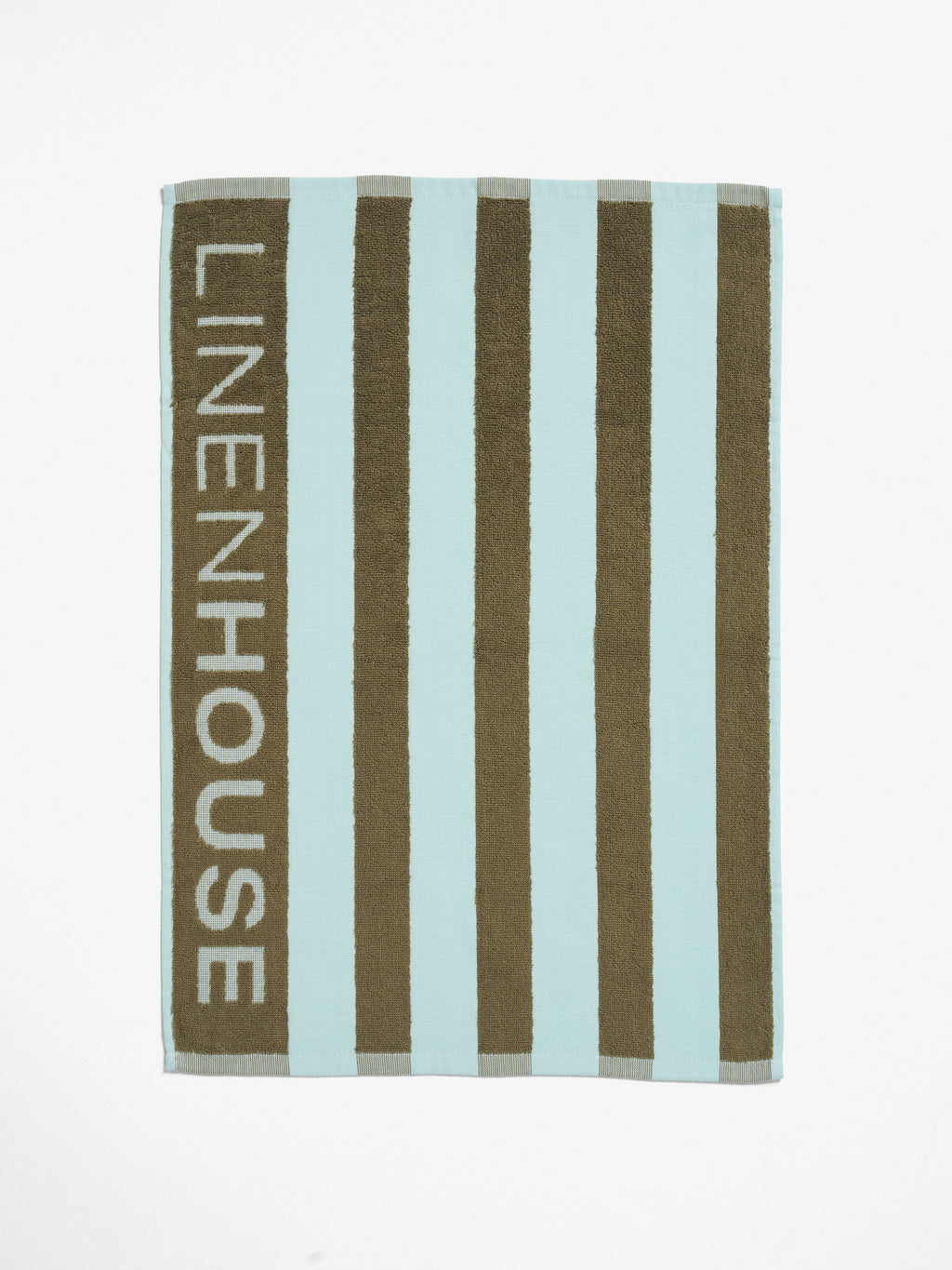 Logo Duck Egg Stripe Tea Towel