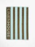 Logo Duck Egg Stripe Tea Towel