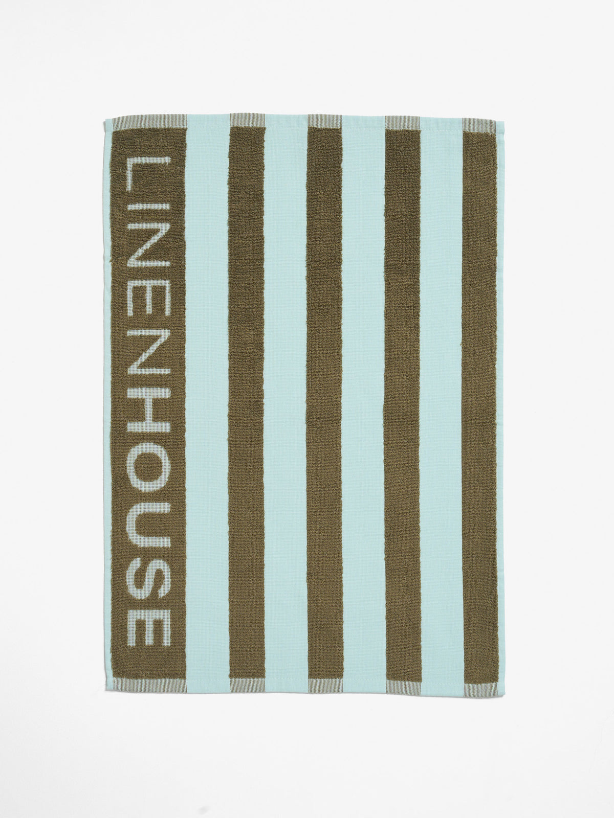 Logo Duck Egg Stripe Tea Towel