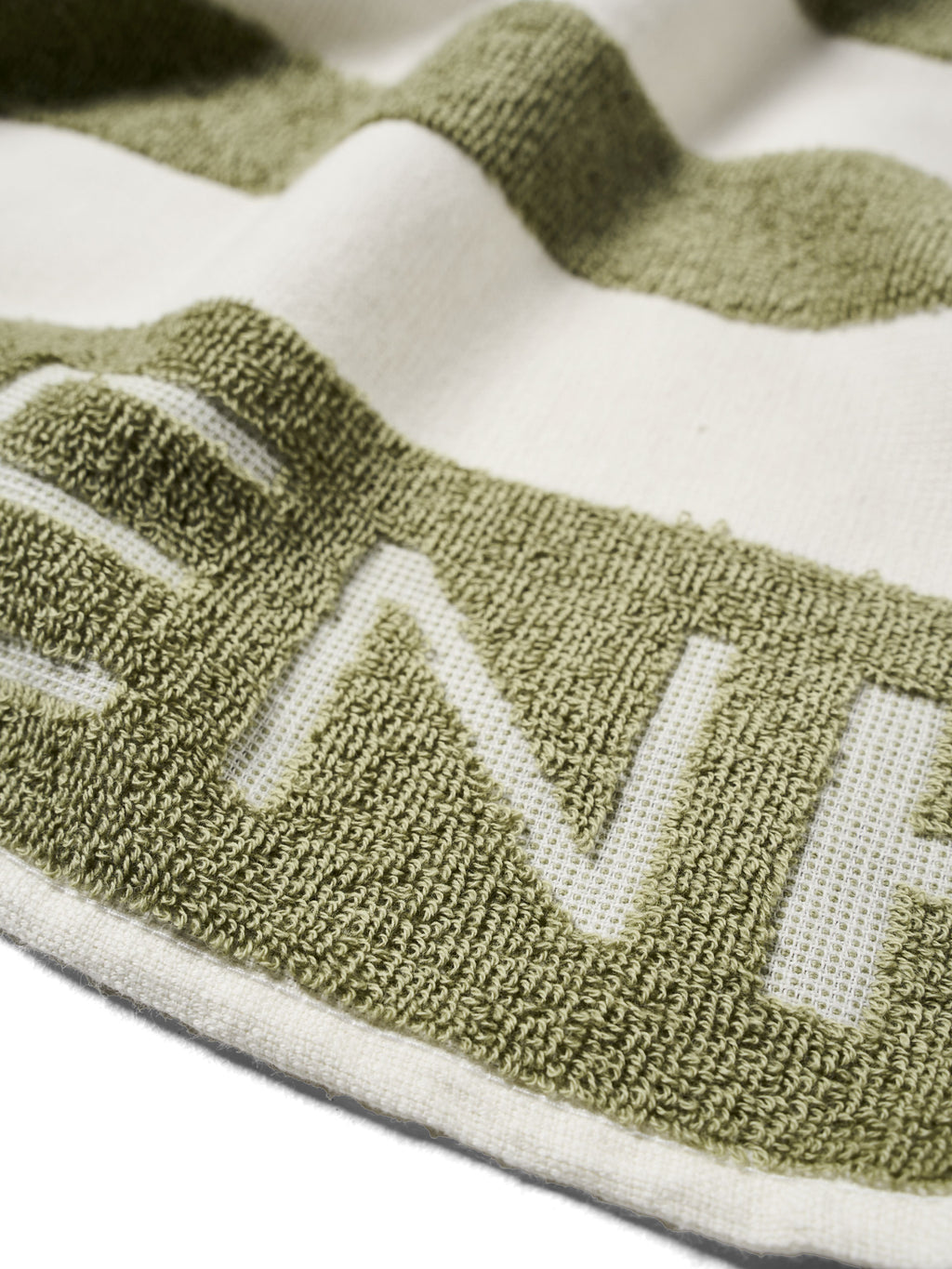 Logo Khaki Stripe Tea Towel