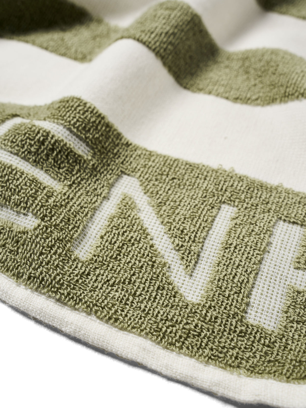 Logo Khaki Stripe Tea Towel