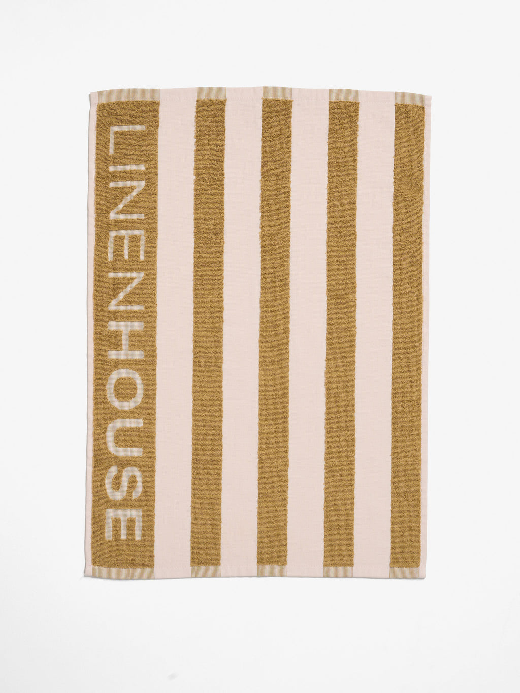 Logo Ochre Stripe Tea Towel