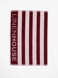 Logo Pomegranate Stripe Tea Towel