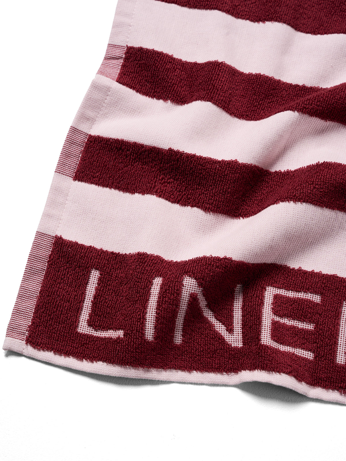 Logo Pomegranate Stripe Tea Towel